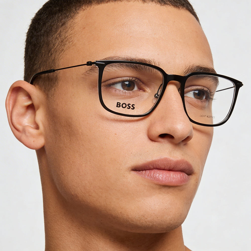 Hugo Boss 1484 Men's Casual Black Matte Black Frame with Polycarbonate Lenses 56mm Sunglasses