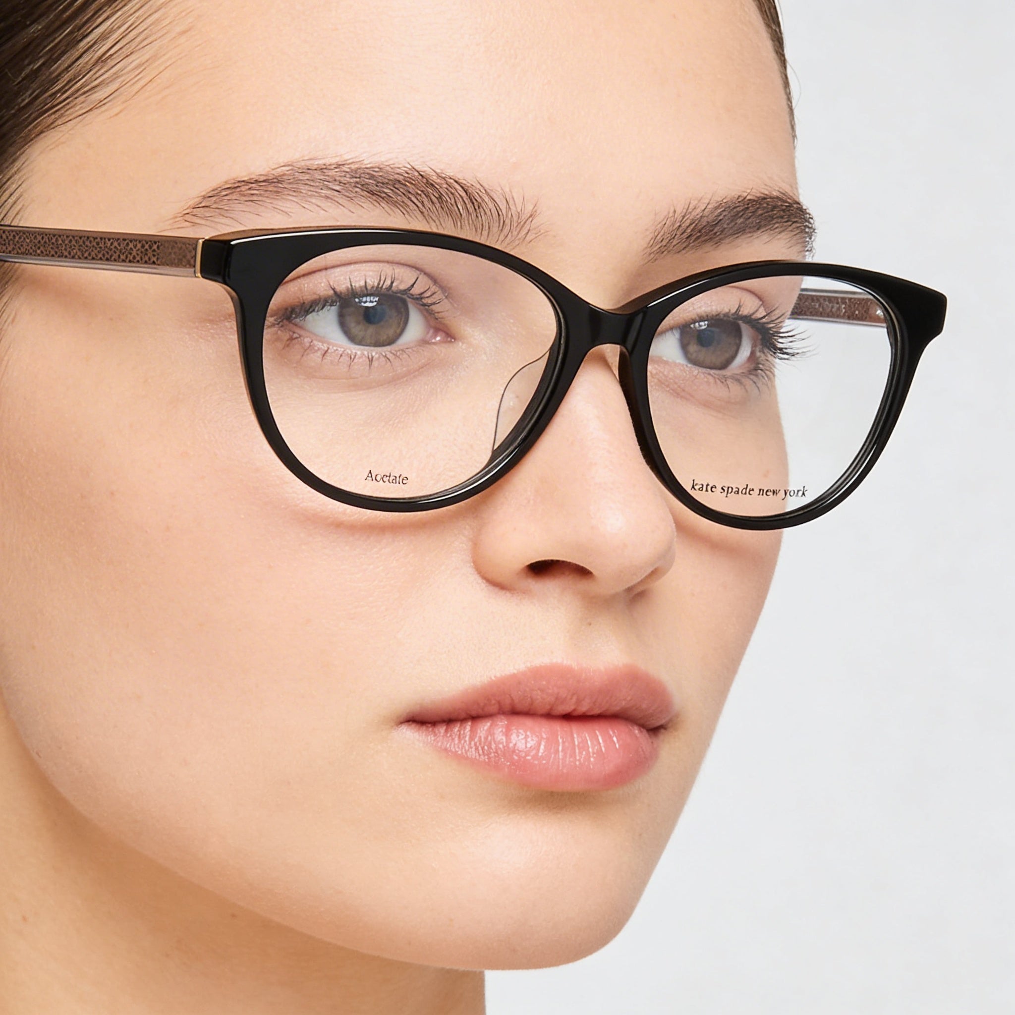 Kate Spade New York Modern Women's Black Acetate Eyeglasses - 53mm Lens, 14mm Bridge, 145mm Temple, Photo 3