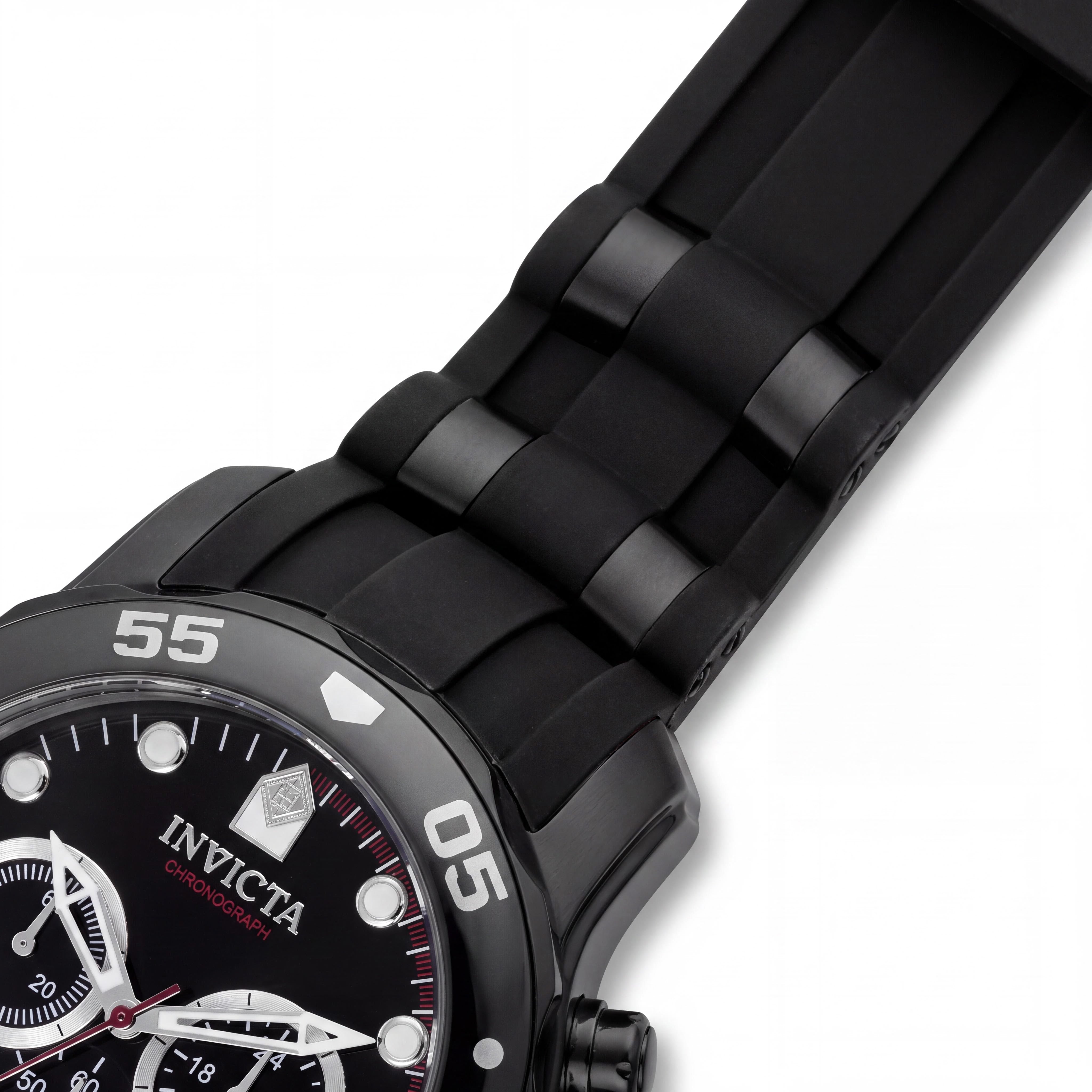 Invicta Pro Diver - SCUBA 37231 Unisex 48mm Quartz Black Red Dial Silicone Water Resistant Watch, Photo 3