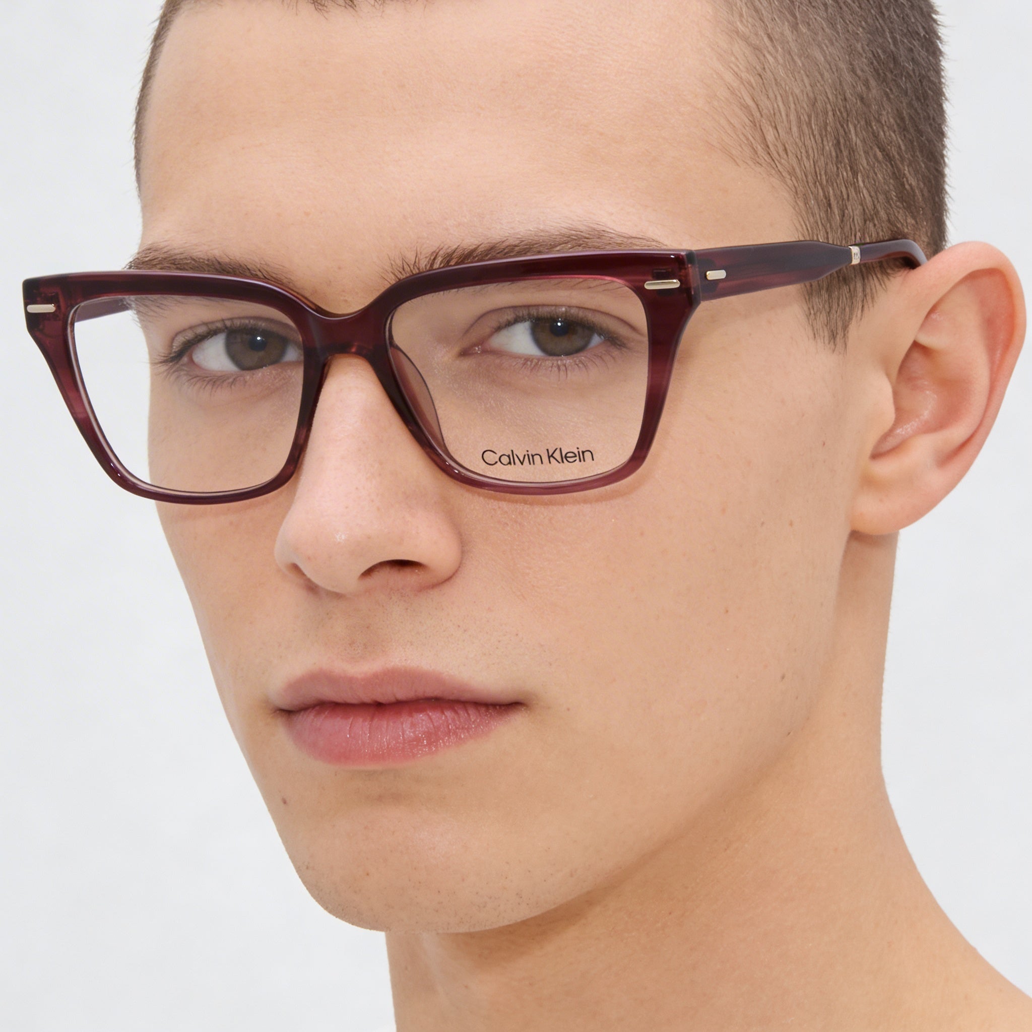Calvin Klein Ck22539 Unisex Full Rim Square Plastic Eyeglasses Burgundy Havana 54-16-140mm, Photo 4