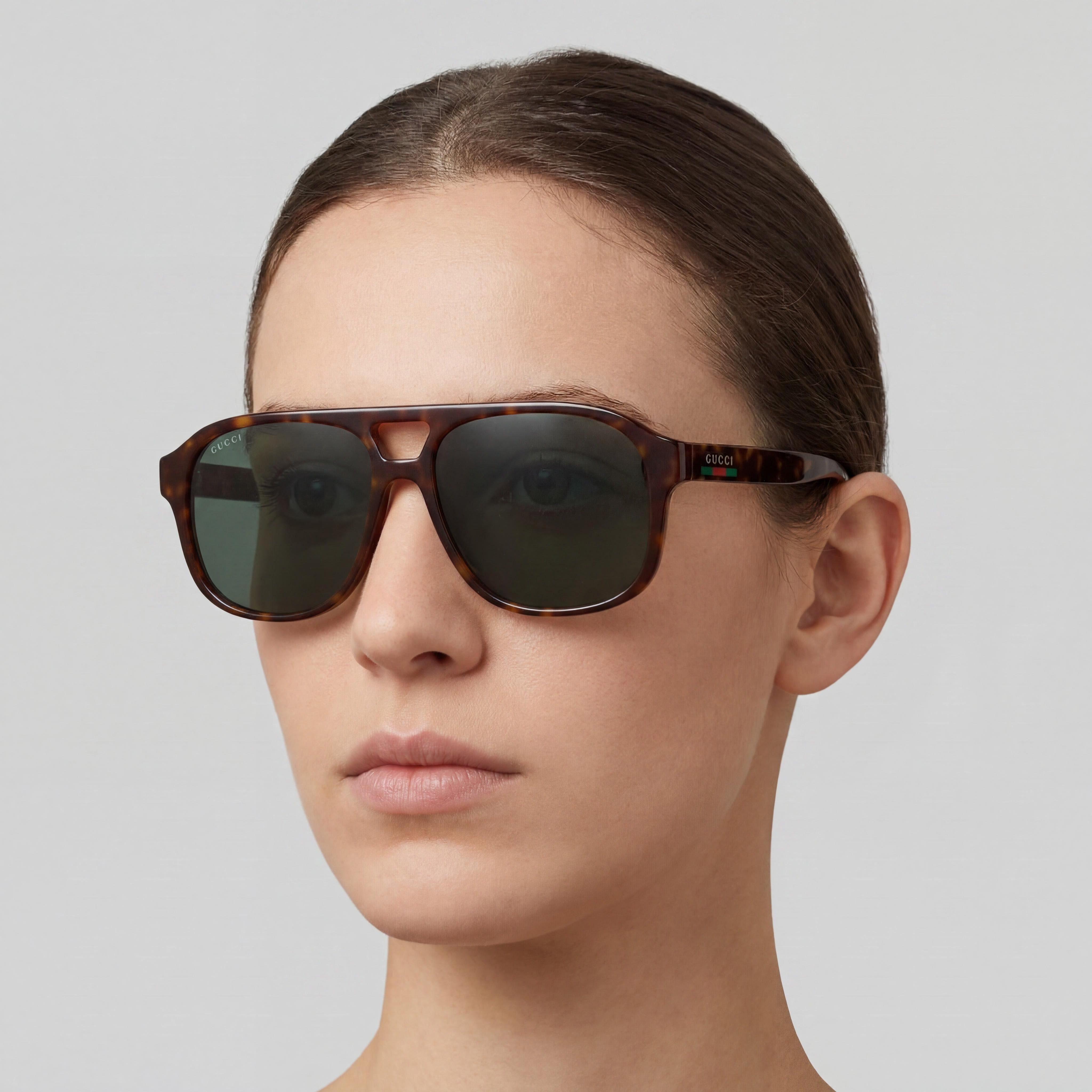 Gucci Modern GG1856S-002 Unisex Black Frame Black Lens Sunglasses, 57mm Lens, 18mm Bridge, 145mm Temple, Photo 5