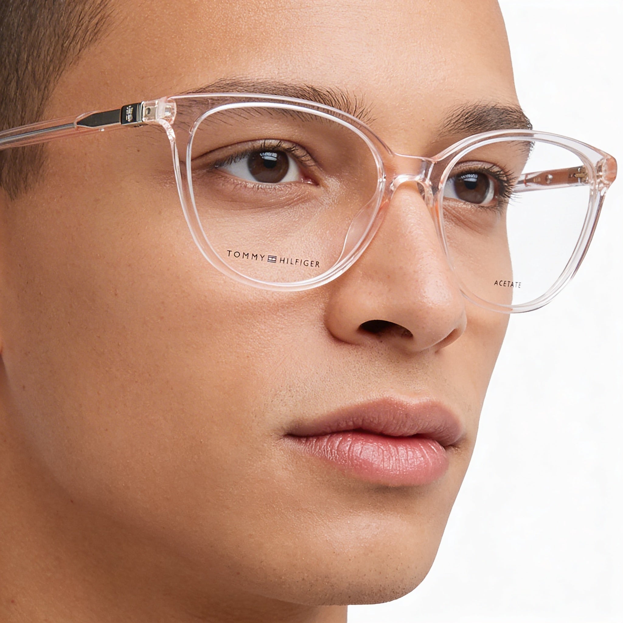 Tommy Hilfiger Feminine Unisex Sunglasses with Pink Acetate Frame and Pink Polycarbonate Lenses 53mm, Photo 3