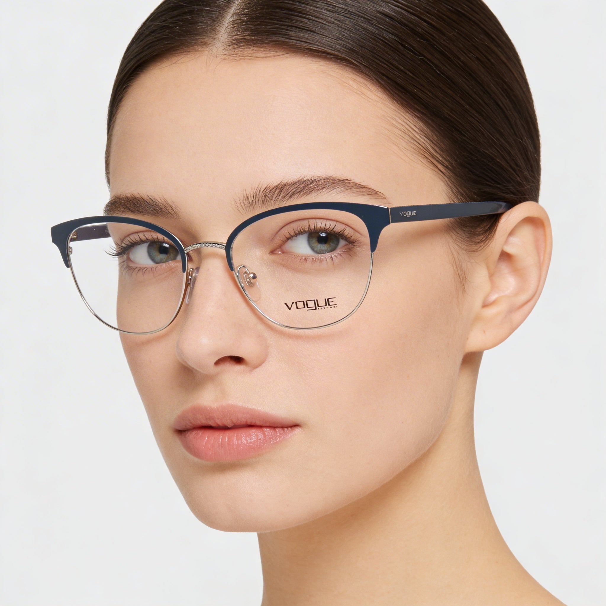 Vogue Eyewear Vo 4088 Women's Blue/Silver Plastic Frame Eyewear with 50mm Lens, 18mm Bridge, 140mm Temple, Photo 3