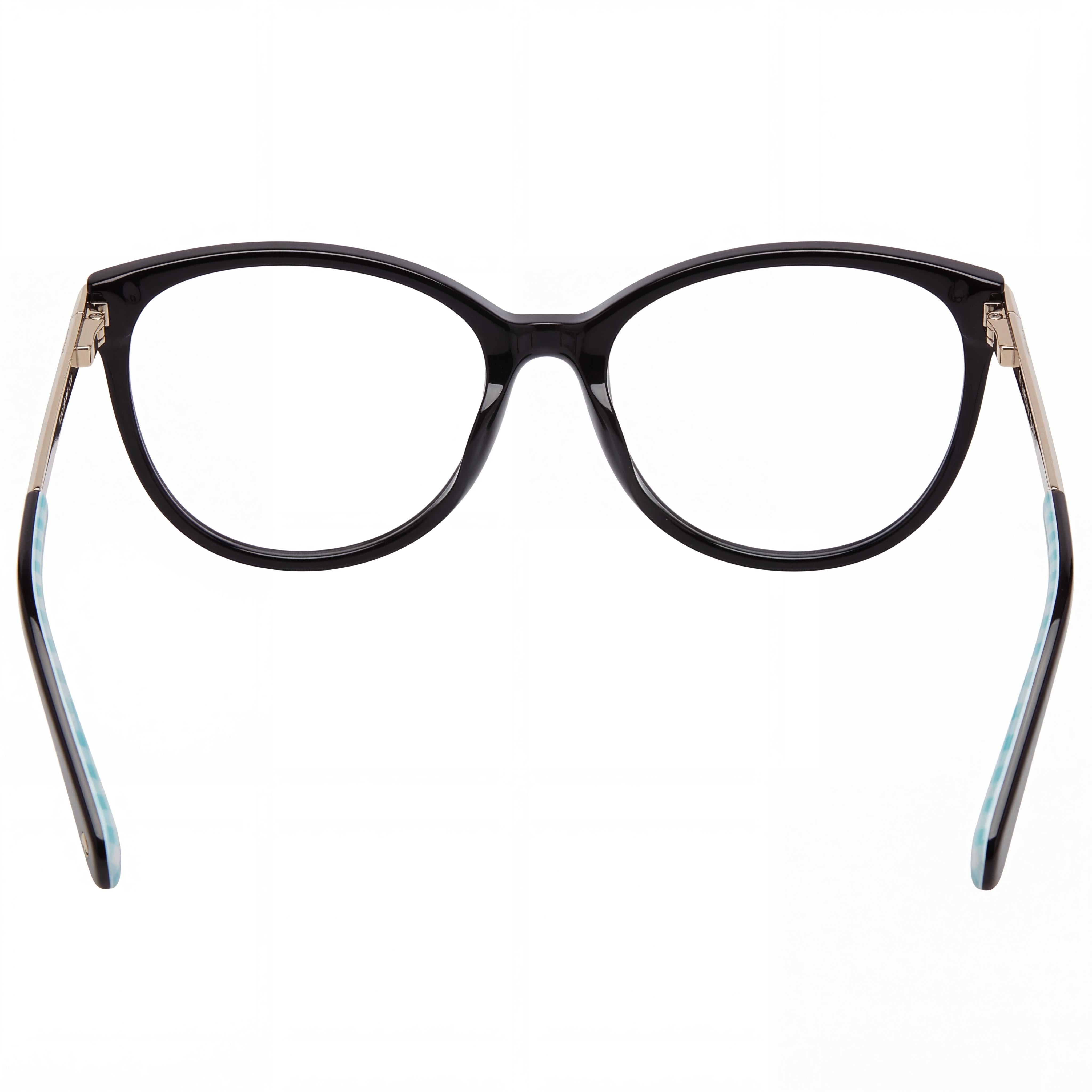 Kate Spade New York Washable Women's Cat Eye Acetate Black Non-Polarized Polycarbonate 54mm Eyeglasses, Photo 4