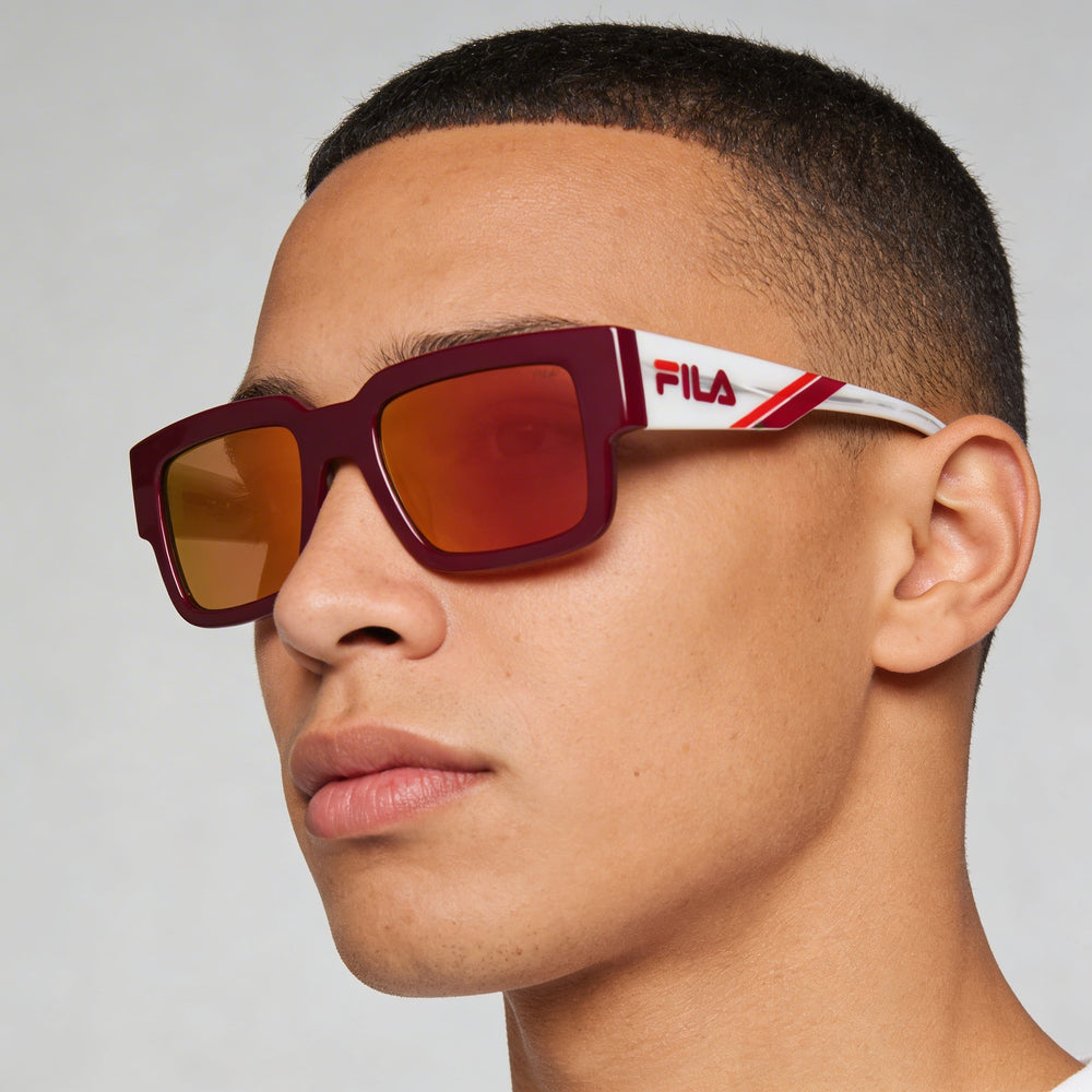 Gafas de sol Fila Modern unisex con montura de acetato y policarbonato, lentes no polarizadas de 51 mm