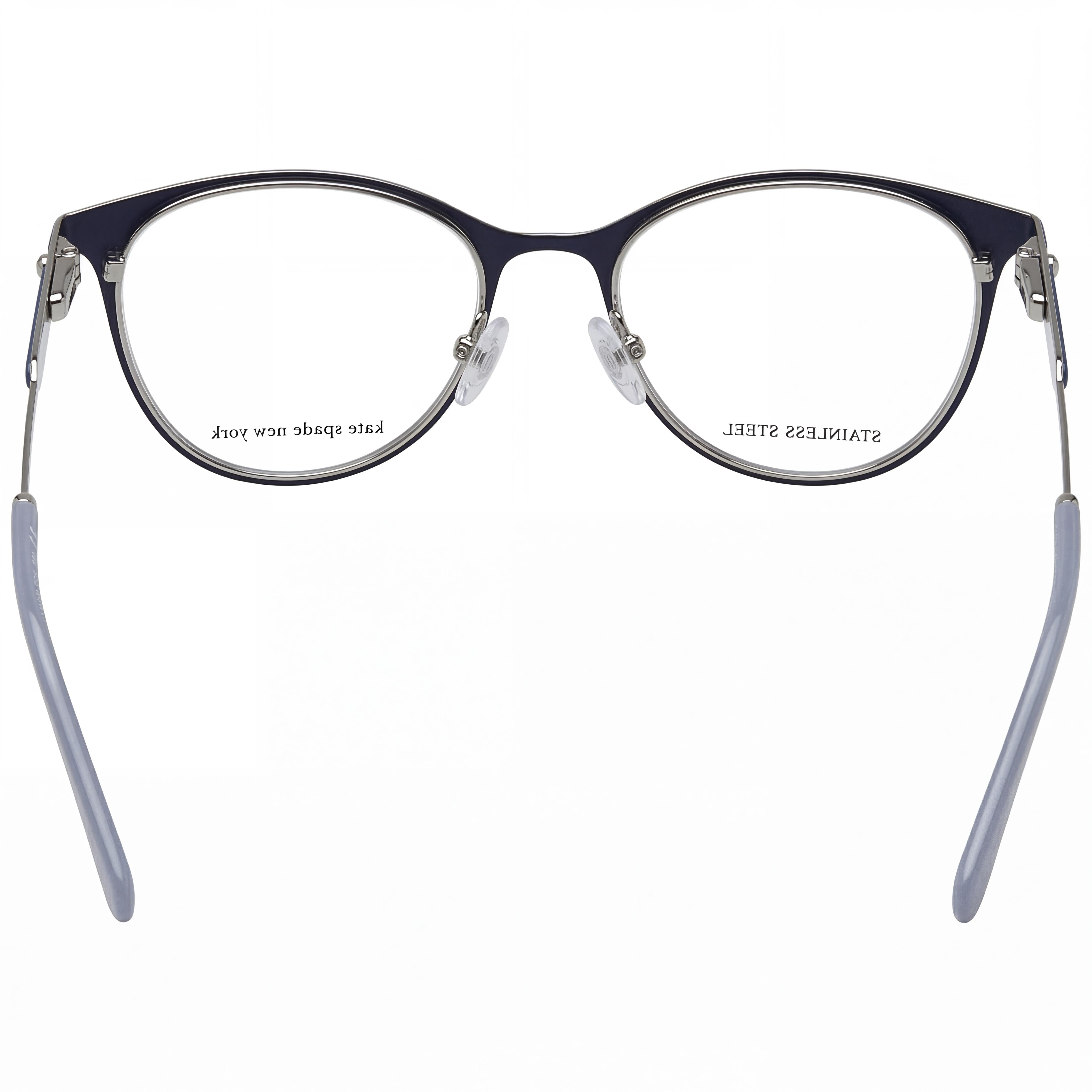 kate spade new york Modern Women's Stainless Steel Frame with Palladium Blue Polycarbonate Lenses 50mm Sunglasses, Photo 3