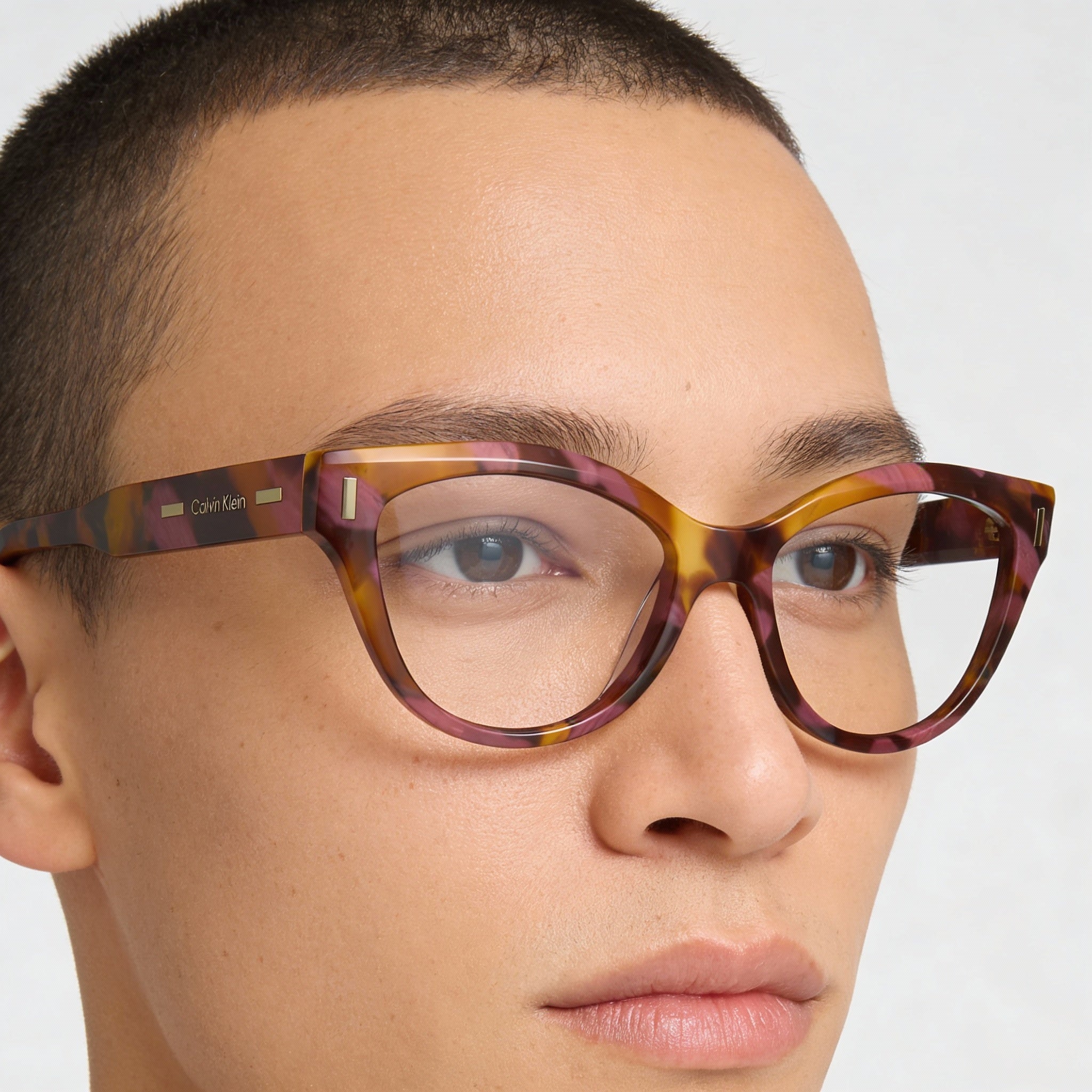 Calvin Klein Modern Unisex Sunglasses with Havana Rose Acetate Frame & Polycarbonate Lenses, 53mm Lens Width, Photo 5