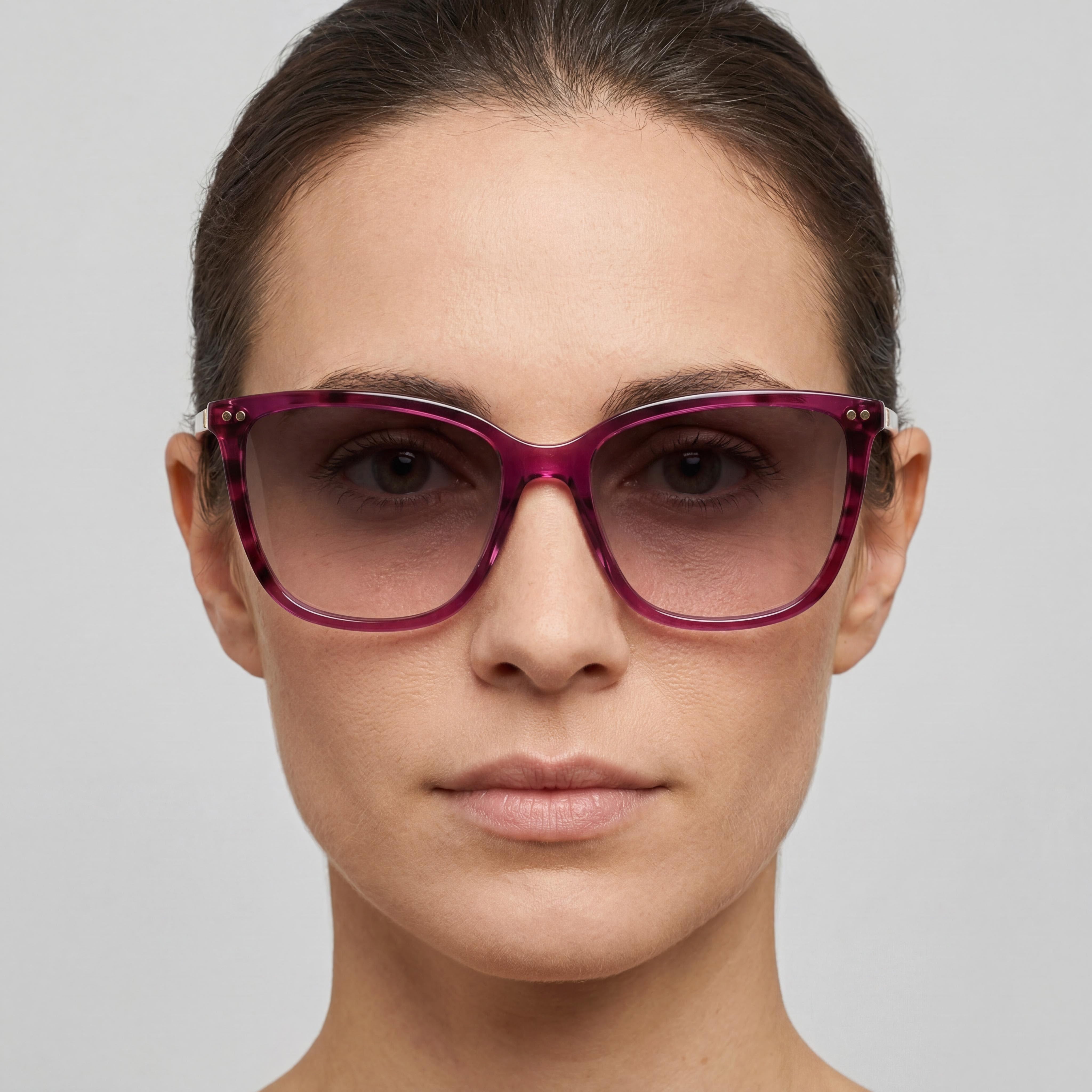 Carolina Herrera HER 0245/S Gafas de sol casuales para mujer, acetato ligero, ciclamen marrón rosado degradado, no polarizadas 55-17-145, Photo 5