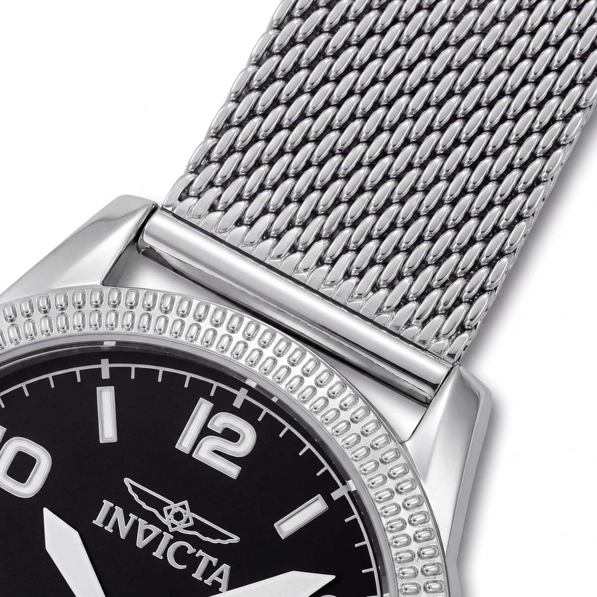 Reloj Invicta de Cuarzo Cronógrafo para Hombre con Brazalete, Caja de Acero Inoxidable Plateado-Gris de 44 mm, Esfera Negra, Photo 2