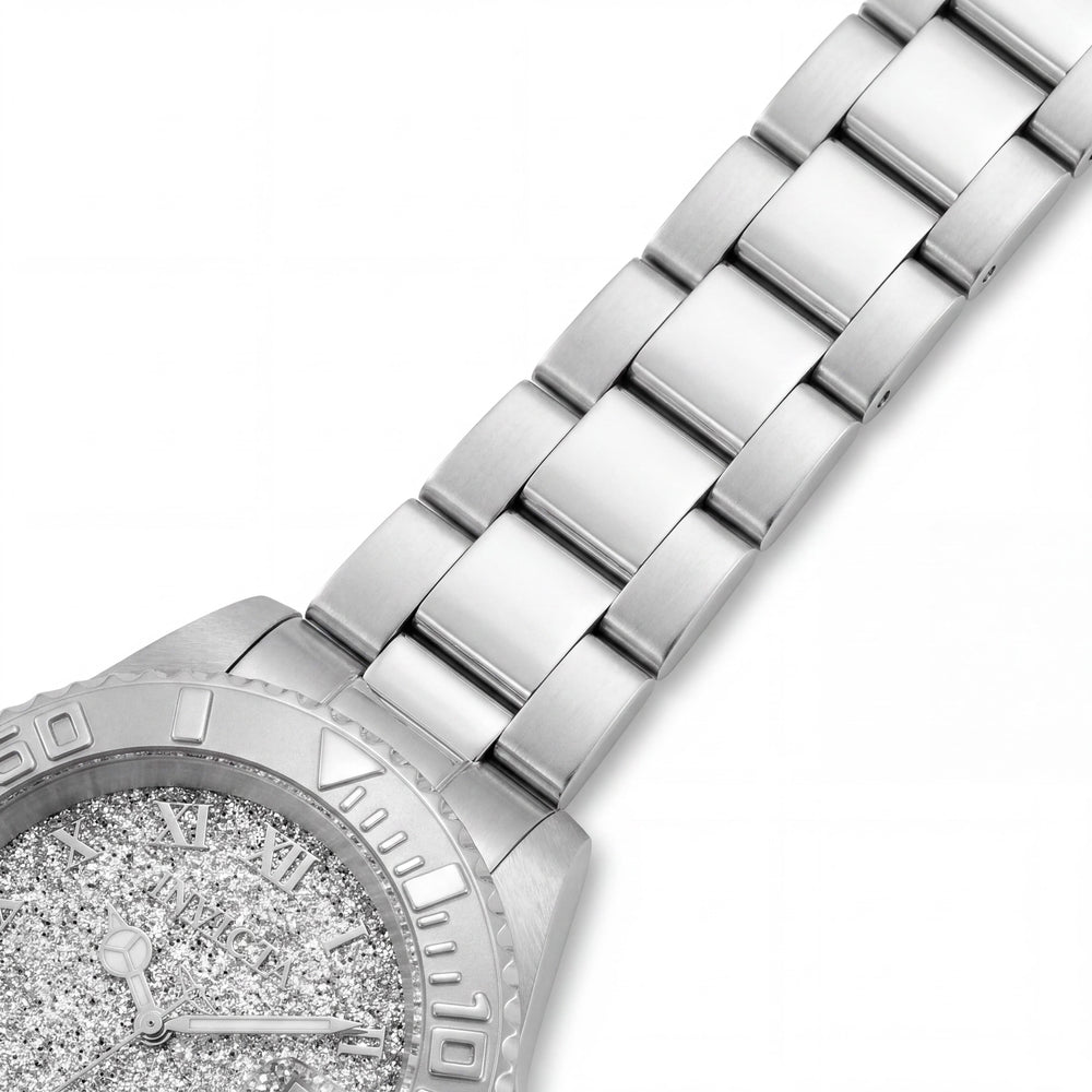 Invicta 22706 Reloj de cuarzo de acero inoxidable plateado para mujer de la colección Angel