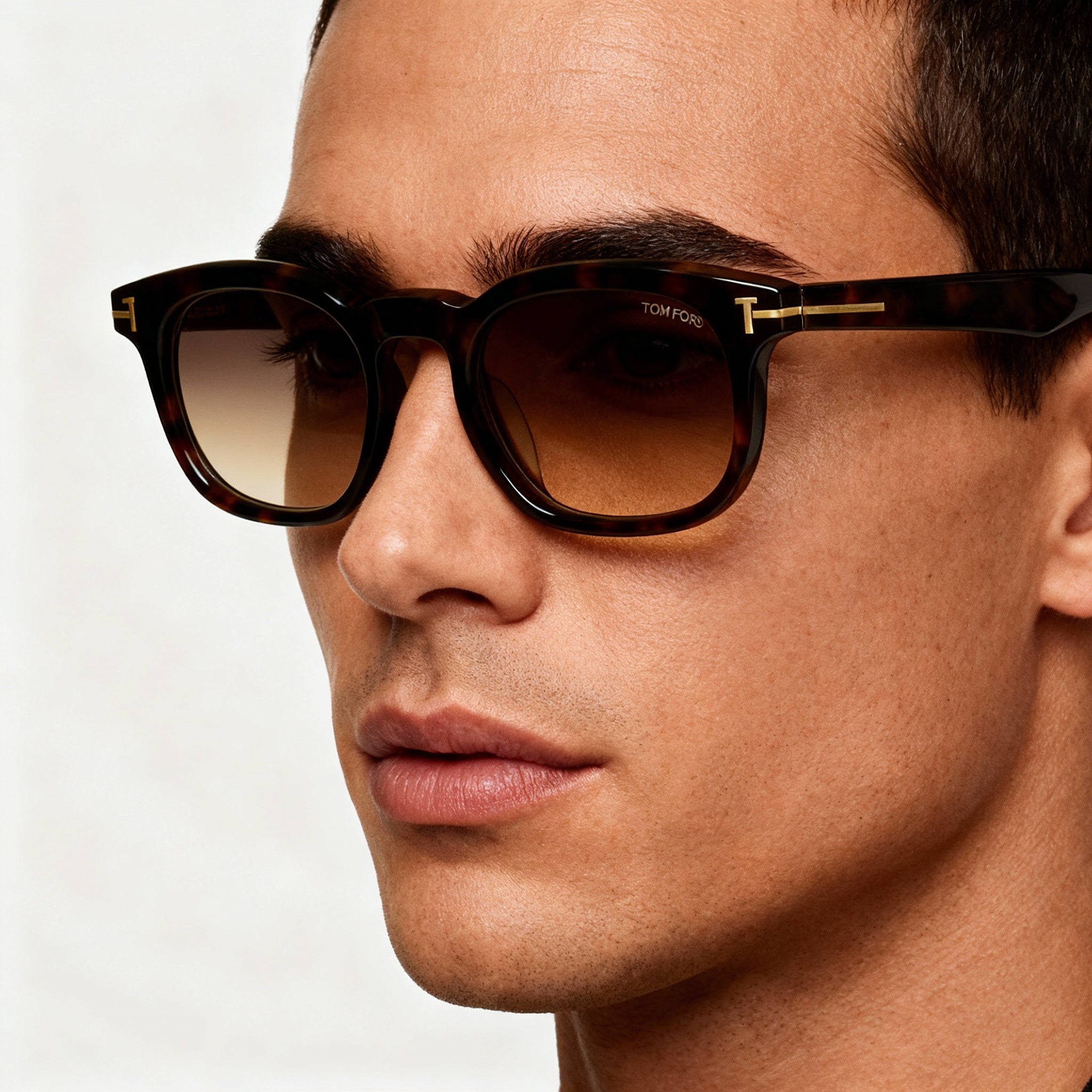 Tom Ford FT5930-D-B Unisex Square Havana Acetate Blue Light Block Eyeglasses 52mm, Photo 3