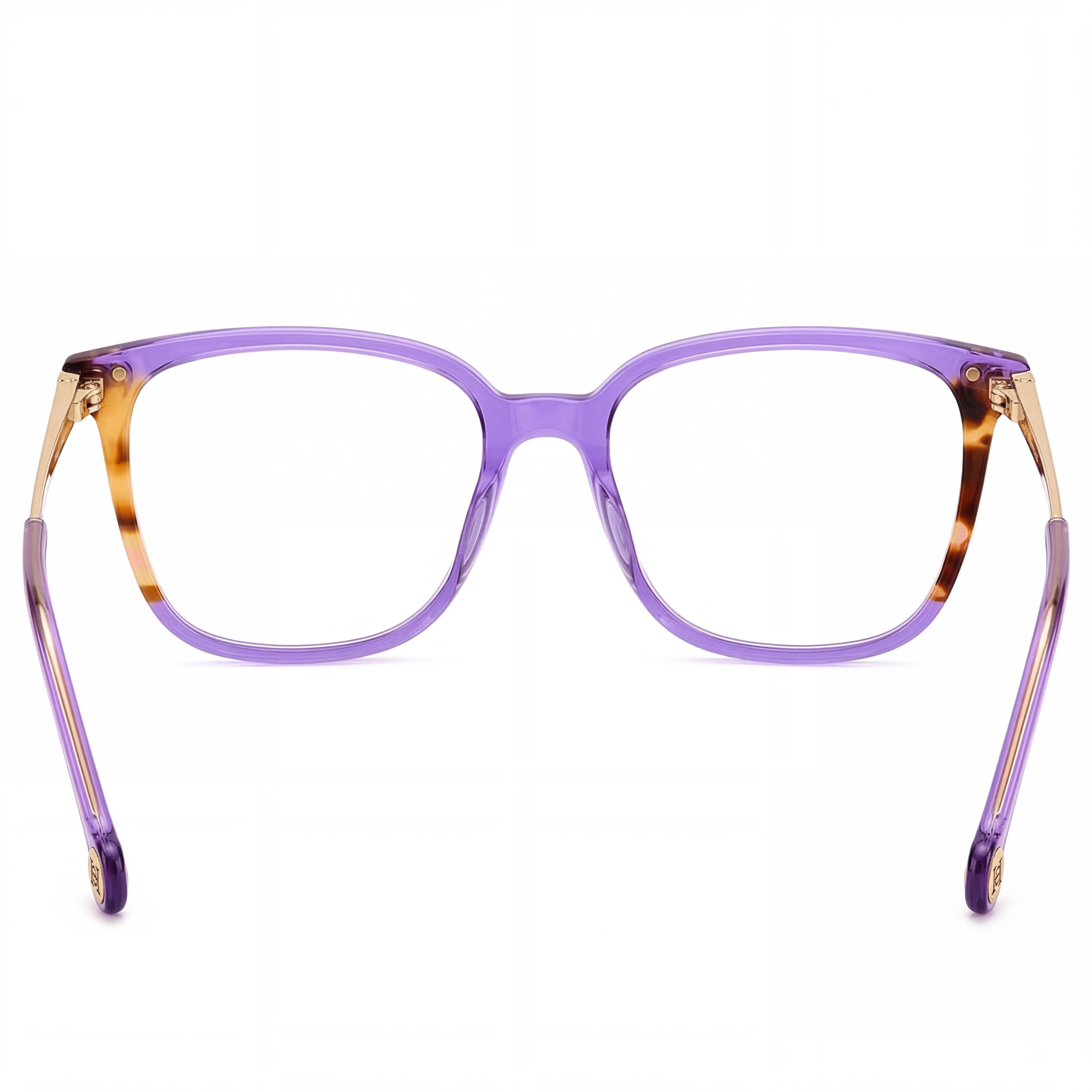 Carolina Herrera Her 0165 Women's Modern Multicolored Magnesium Frame with Violet Havana Lenses Eyeglasses 53mm Lens Width, Photo 3