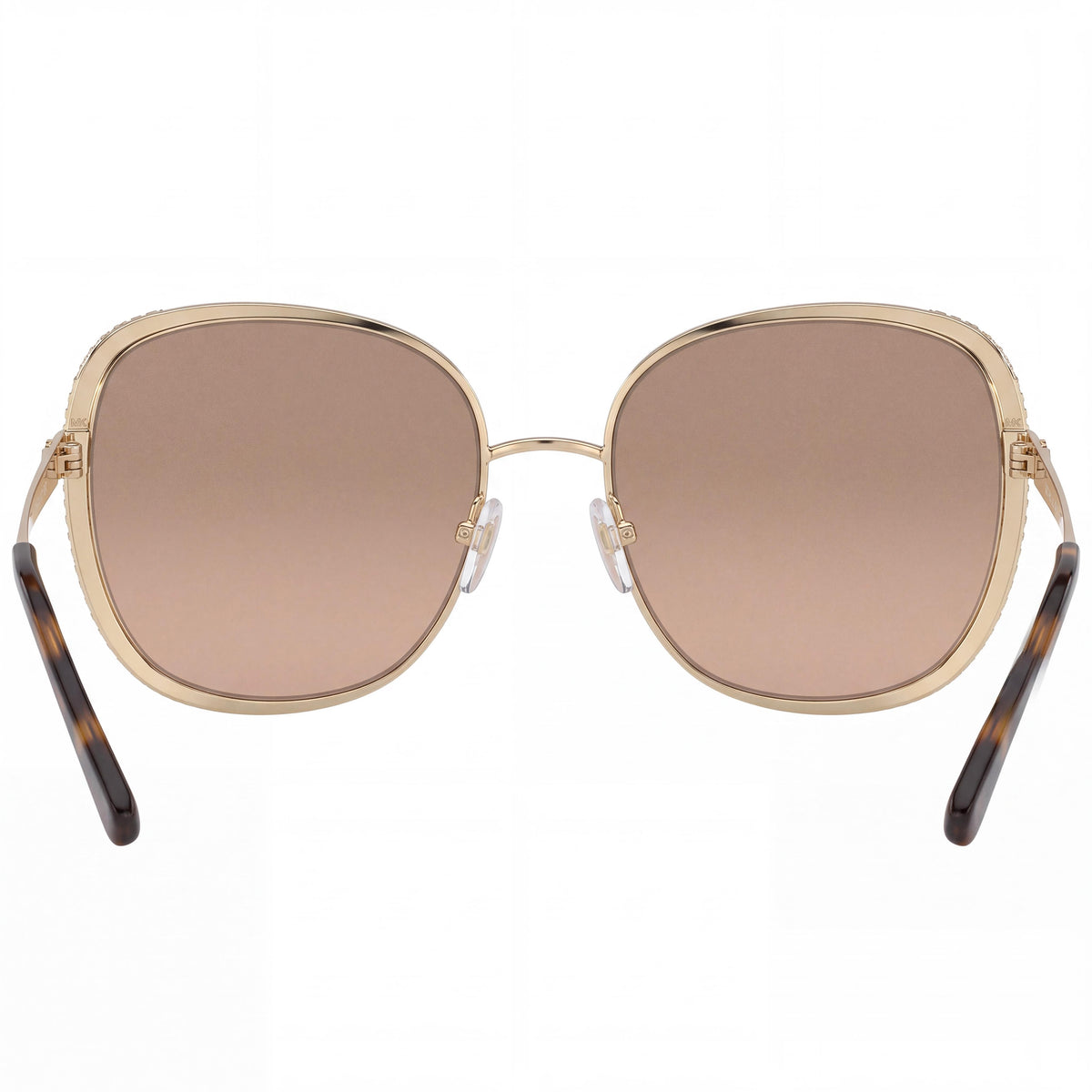 Michael Kors Amsterdam 1090 Women's Butterfly Plastic UV Protection Sunglasses, Light Gold Silver Khaki Flash, 59mm, Photo 3
