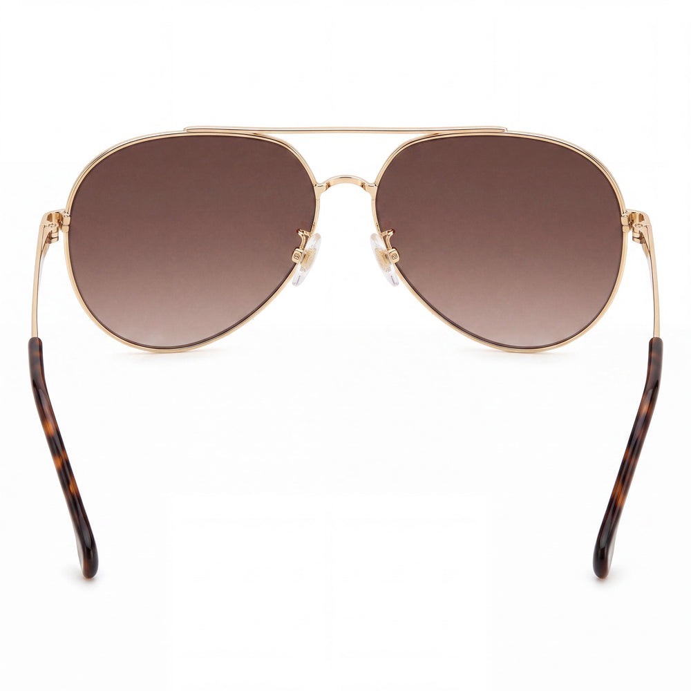 Carrera Women's 3005/S Gold Brown Shaded Plastic Frame Sunglasses with Brown Shaded Lenses, 100% UV Protection, 63mm