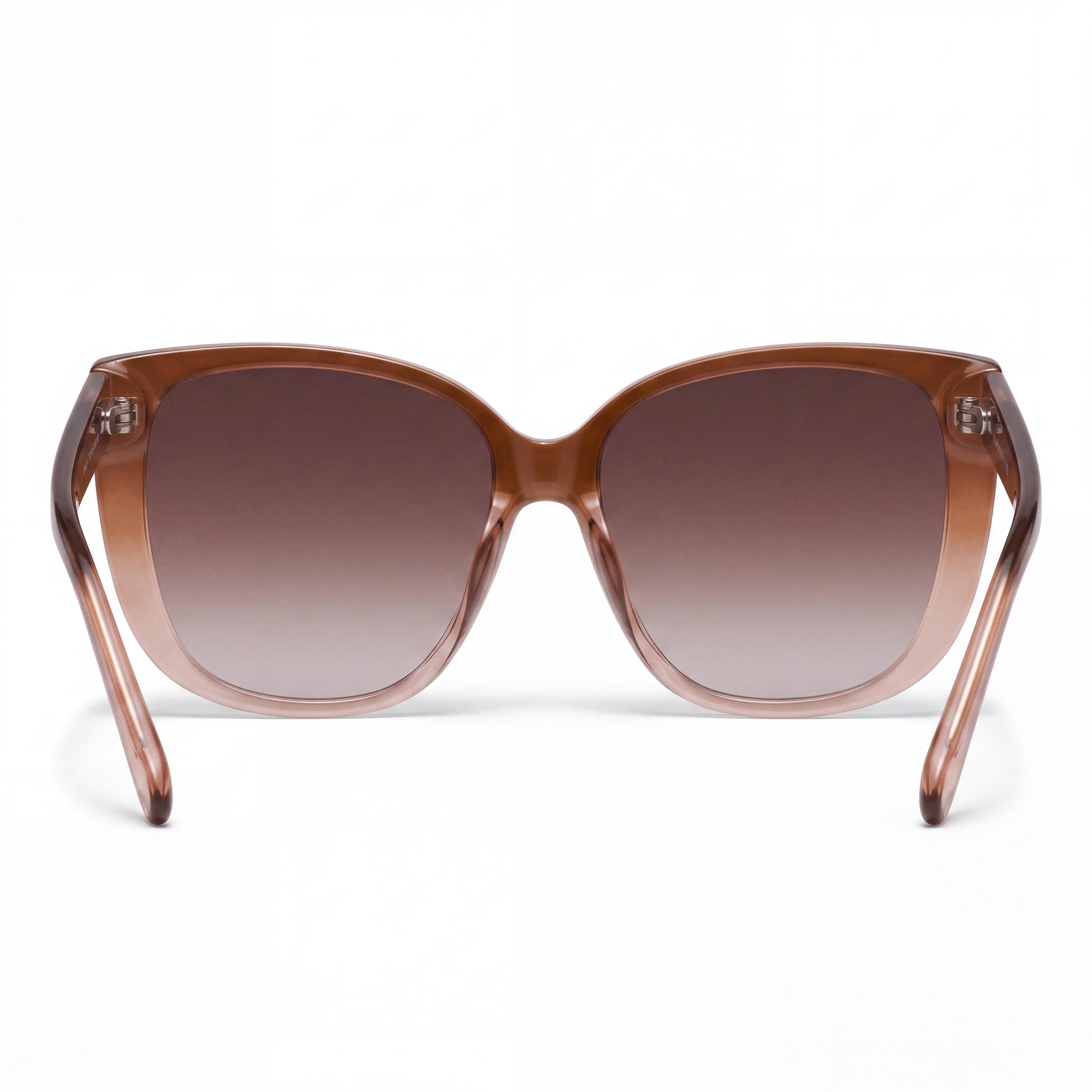 QUAY AUSTRALIA Ever After Women's Coffee Doe Injection Frame Sunglasses with Brown Lenses, UV Protection, Photo 3
