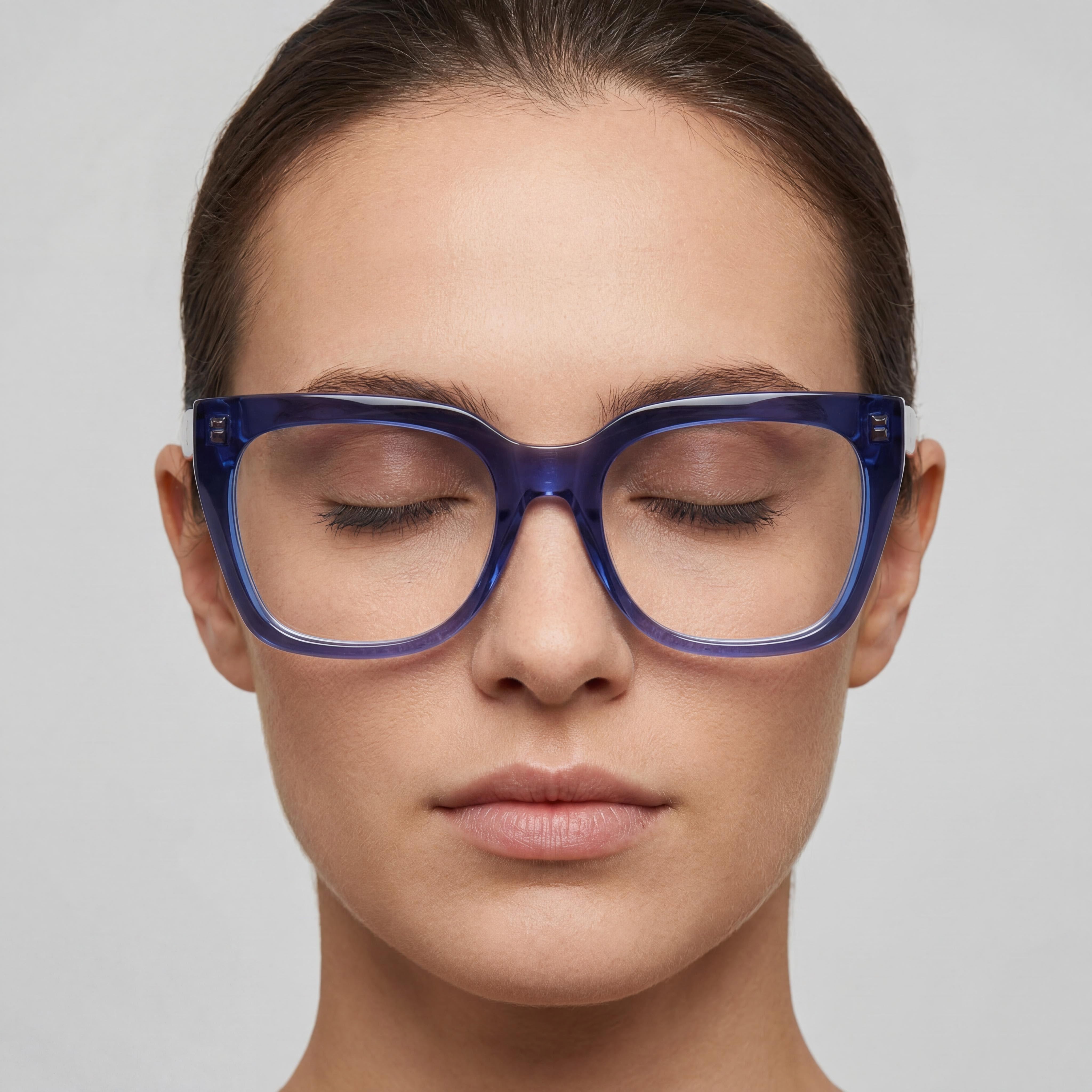 Gafas de sol clásicas de Carolina Herrera para mujer, de plástico azul azur, no polarizadas, 53 mm, Photo 4