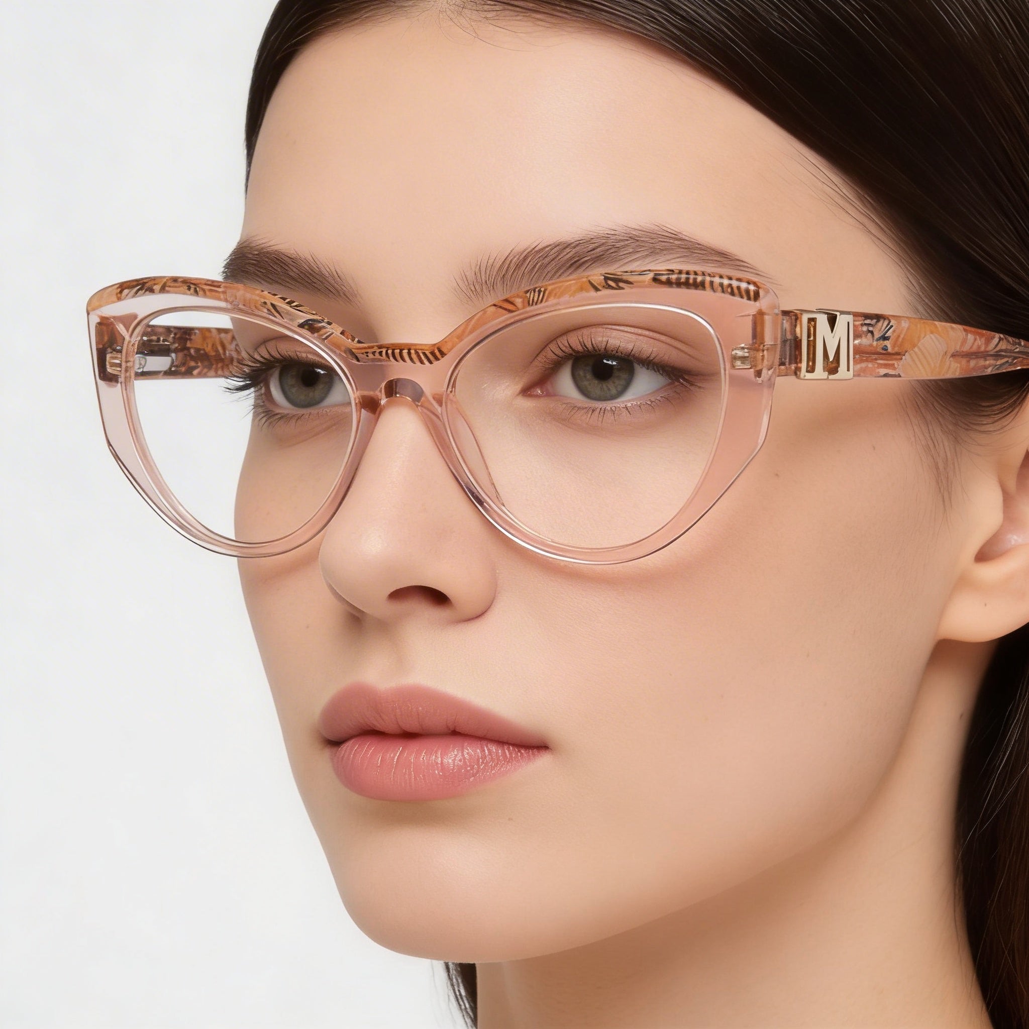 Guess by Marciano Gm50031 Women's Shiny Beige Plastic Frame Eyewear with Non- Polycarbonate Lenses 54mm, Photo 3