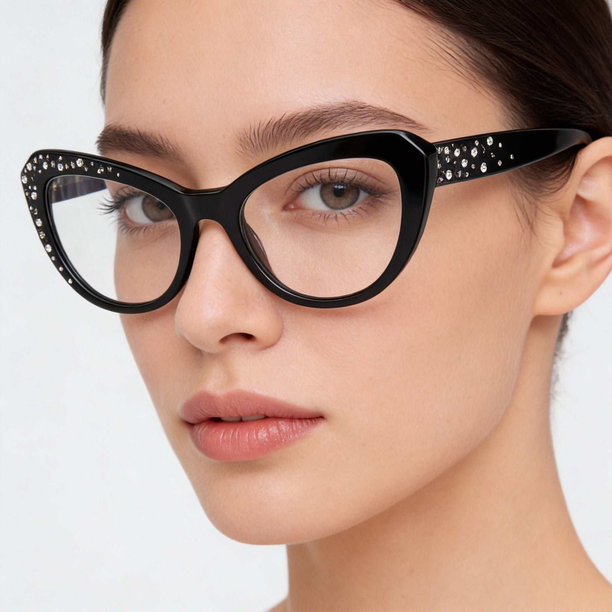 GUESS by Marciano Gm50016 Women's Shiny Black Plastic Frame Non- Polycarbonate Glasses Size 53-20-140, Photo 3