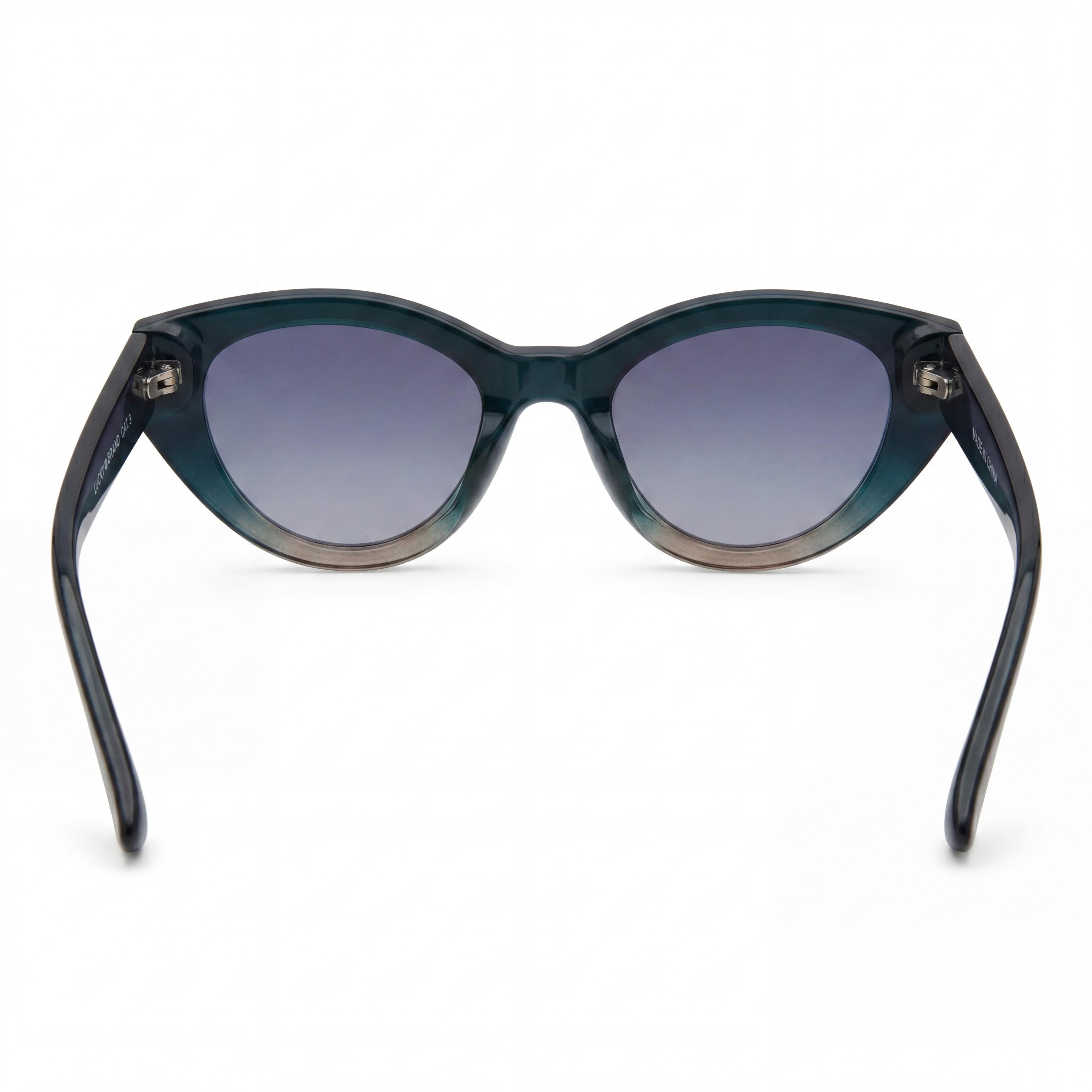 Gafas de sol Lucky Brand para mujer, de plástico, con cristales negros degradados y montura azul degradado, sin polarizar, con protección UV, 50 mm, Photo 2