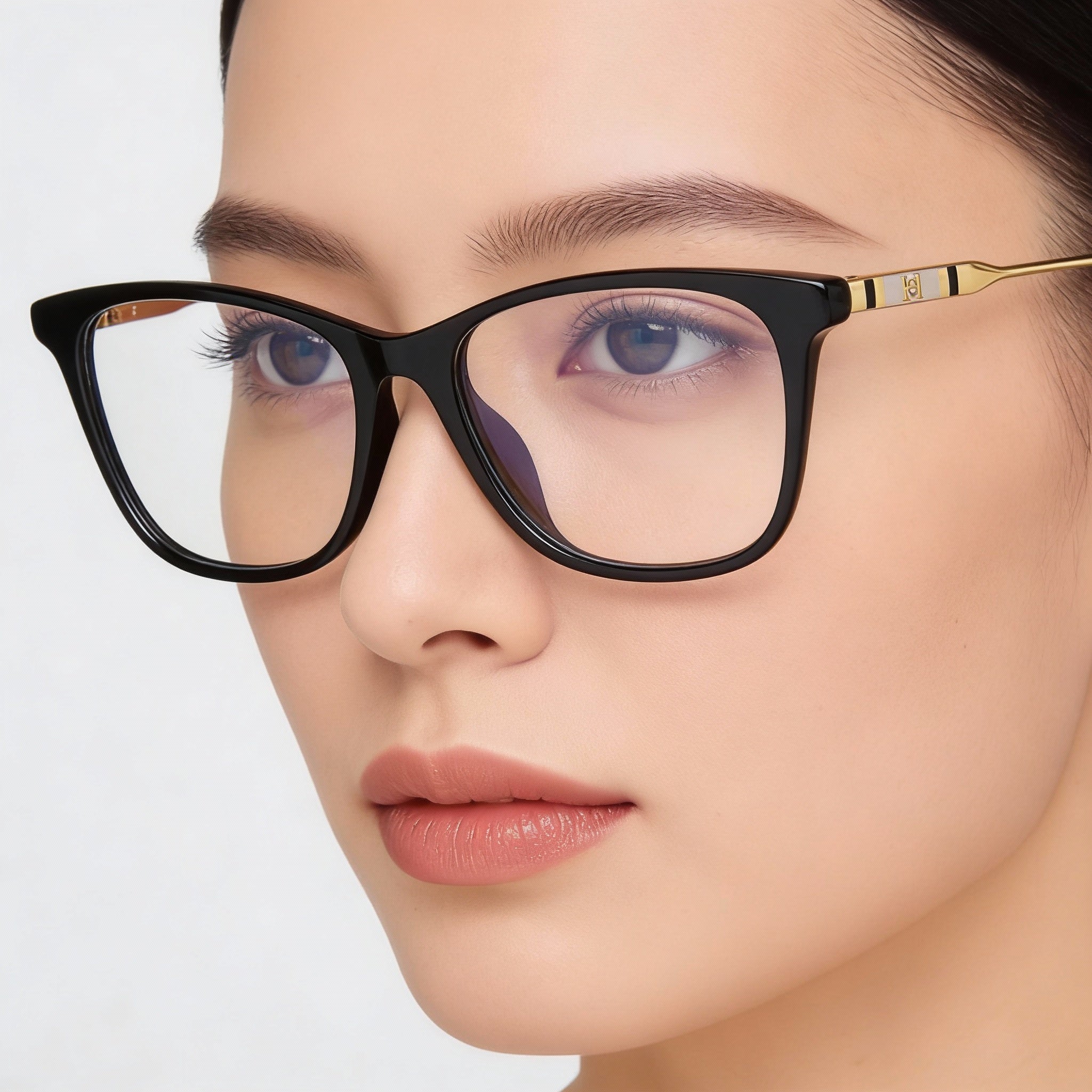 Carolina Herrera Modern Women's Eyewear, Black Acetate Frame, Non- Lenses, 52mm Lens Width, Photo 5