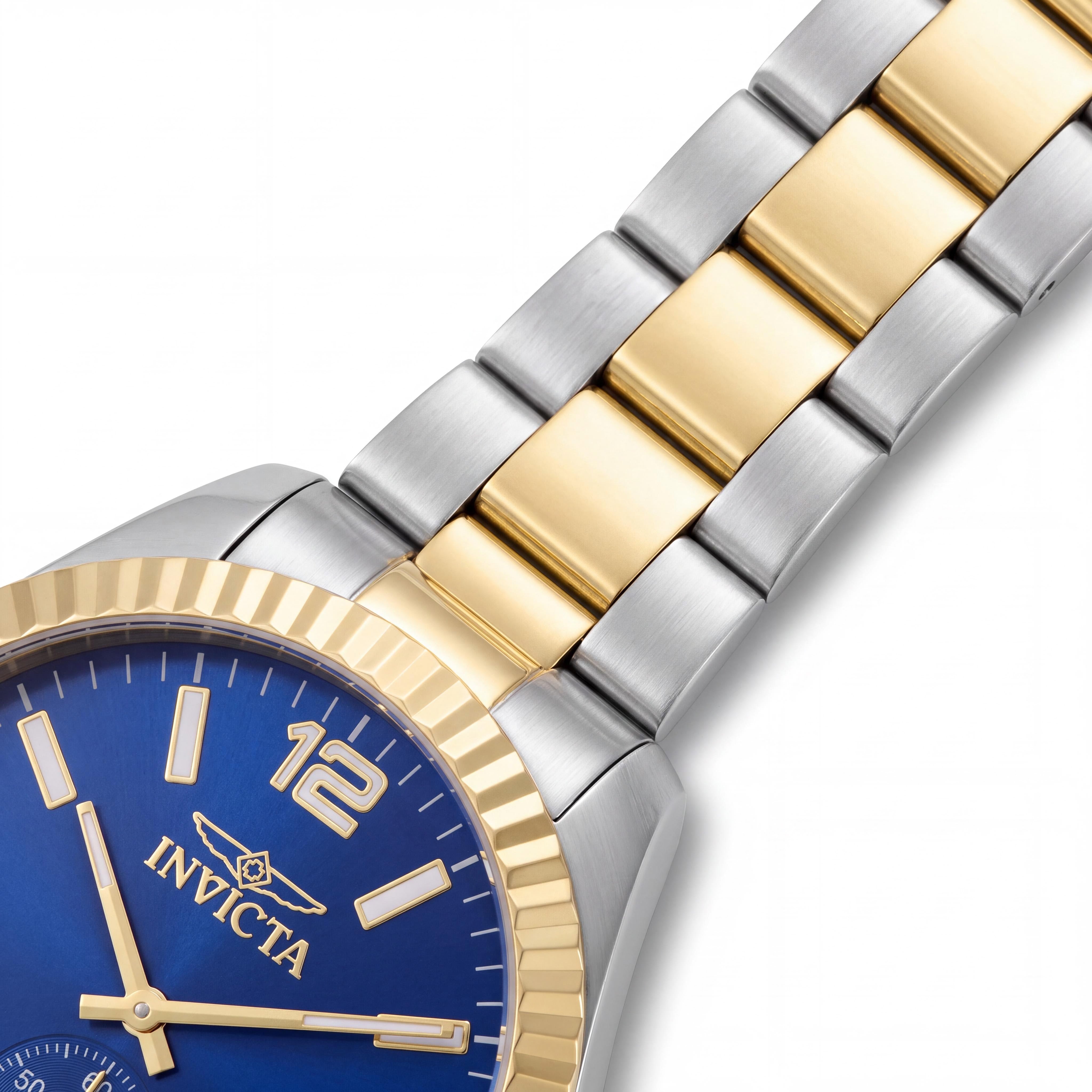 Invicta Specialty 49387 Men's Quartz Watch, Silver-Tone Stainless Steel Bracelet, Blue Dial, 43mm Case, Photo 3