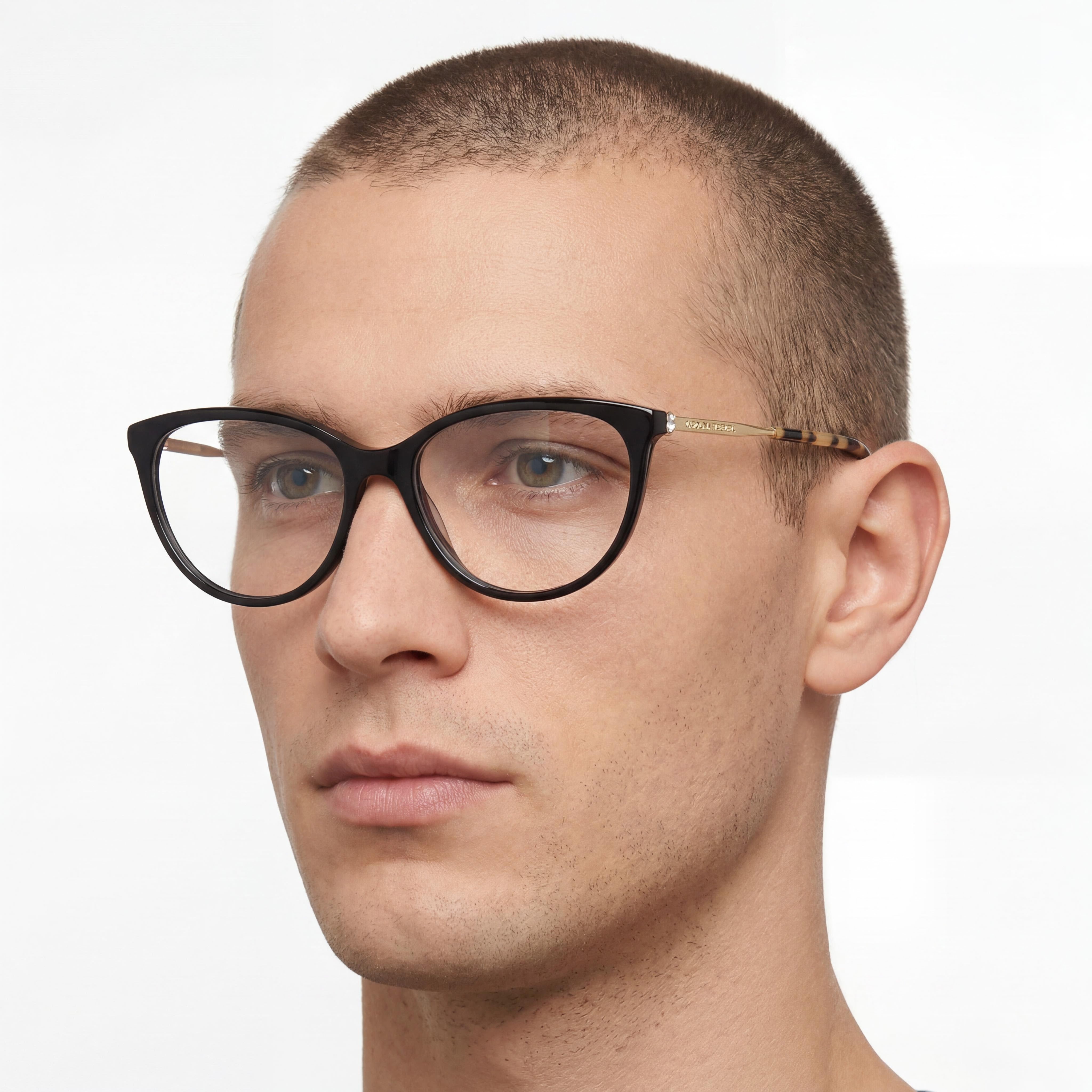 Carolina Herrera Men's Classic Black Gold Plastic Frame Polycarbonate Lens Non-Polarized Sunglasses 55-15-145mm, Photo 4