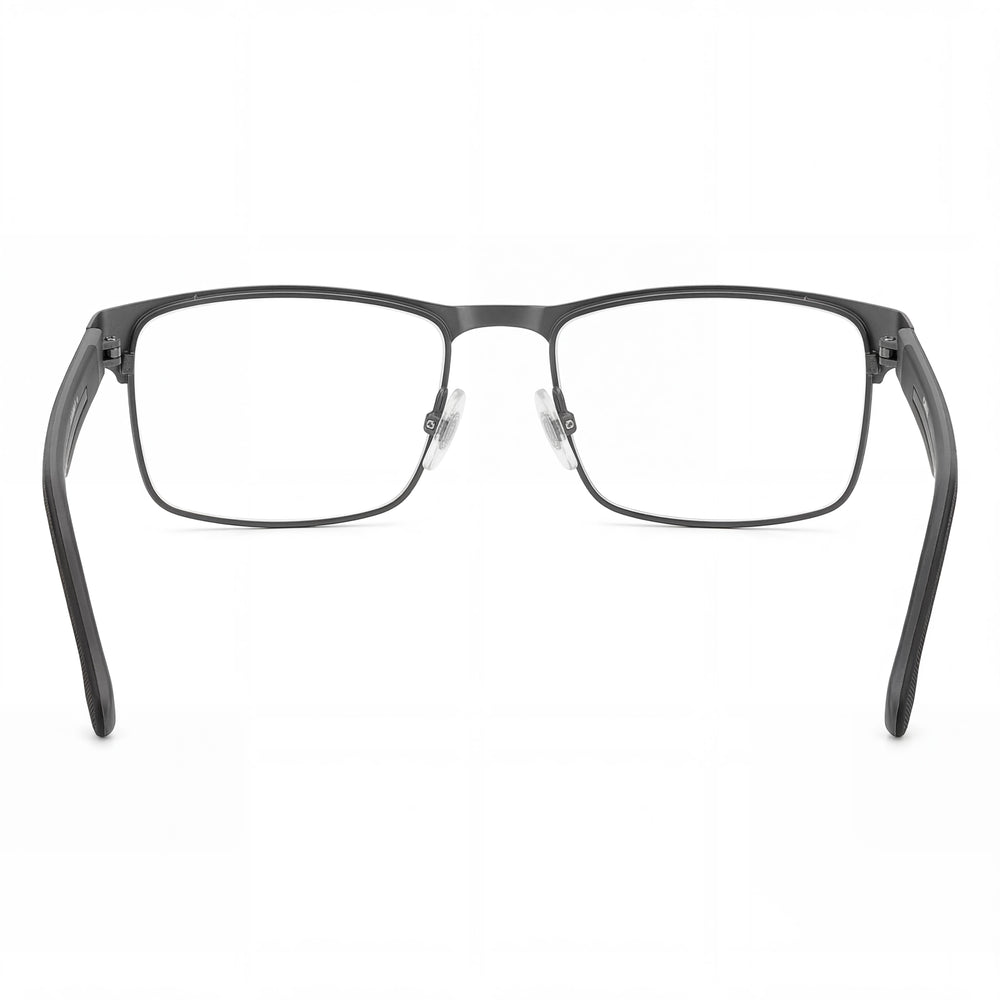 Montura de gafas para hombre Carrera Carrera 8884, metal gris negro mate, ancho de lente 57 mm, puente 18 mm, patilla 145 mm