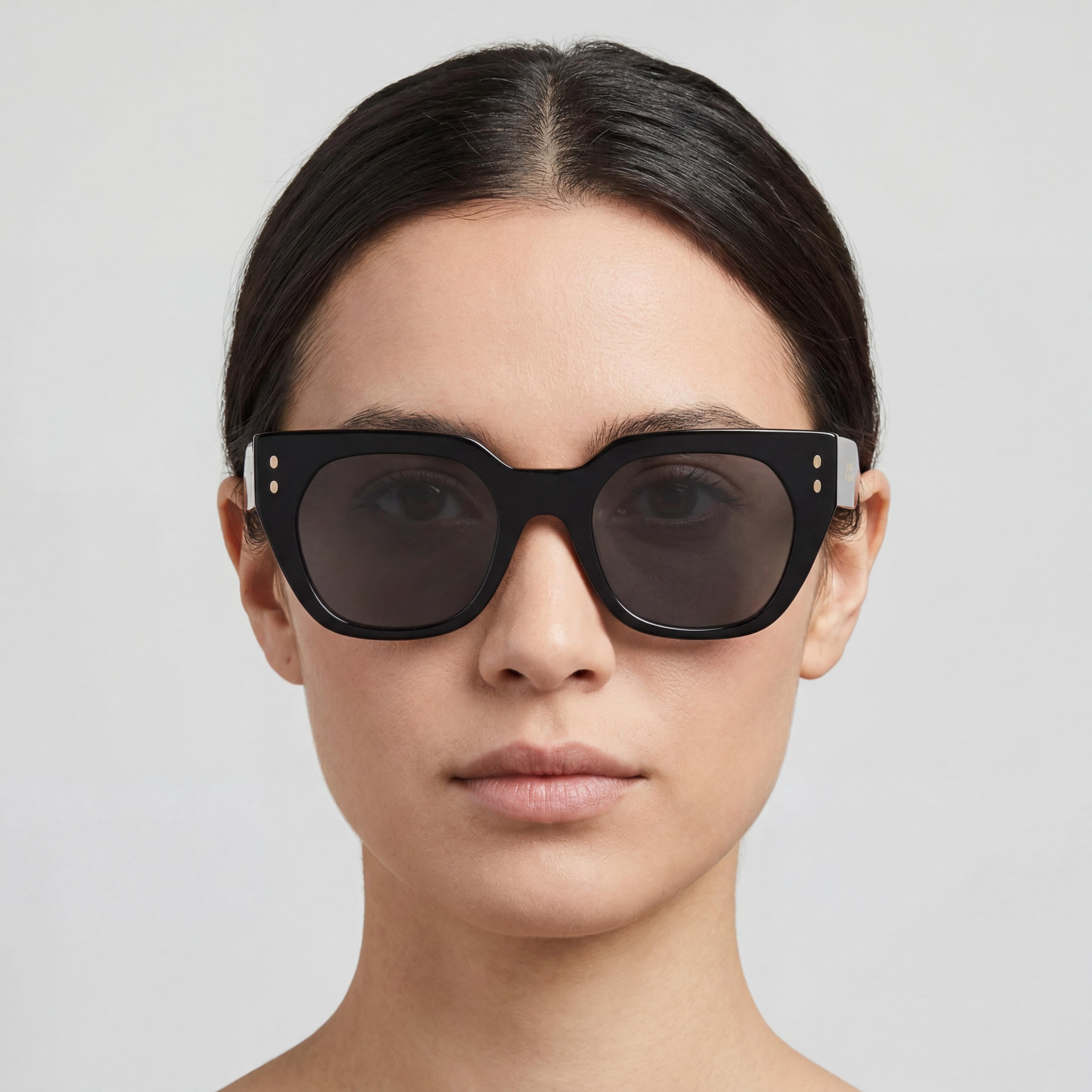 Isabel Marant Gafas de Sol Cuadradas para Mujer de Acetato Negro/Gris con Lente Negra Protección UV 53mm, Photo 4