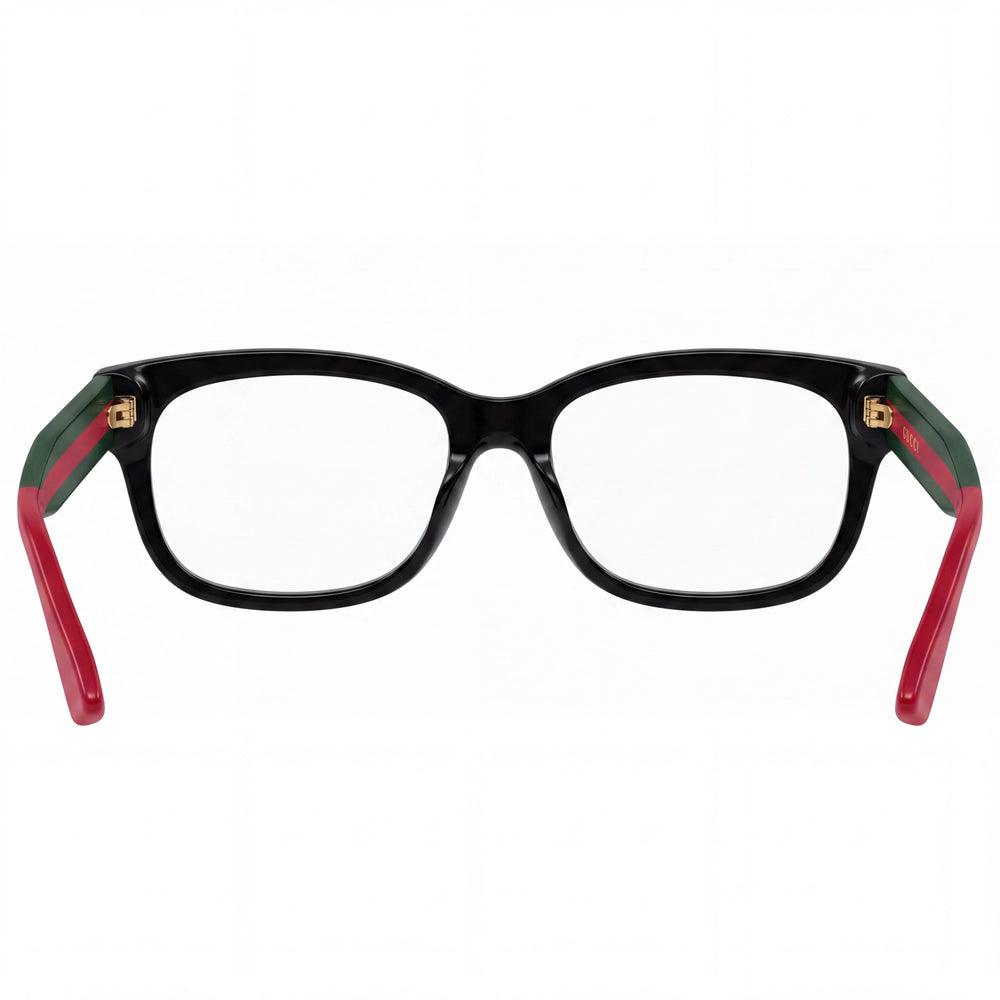 Gucci 0278 ON-011 Unisex Acetate Frame Eyewear in Black, Transparent, Green with Polycarbonate Lenses and 55mm Lens Width
