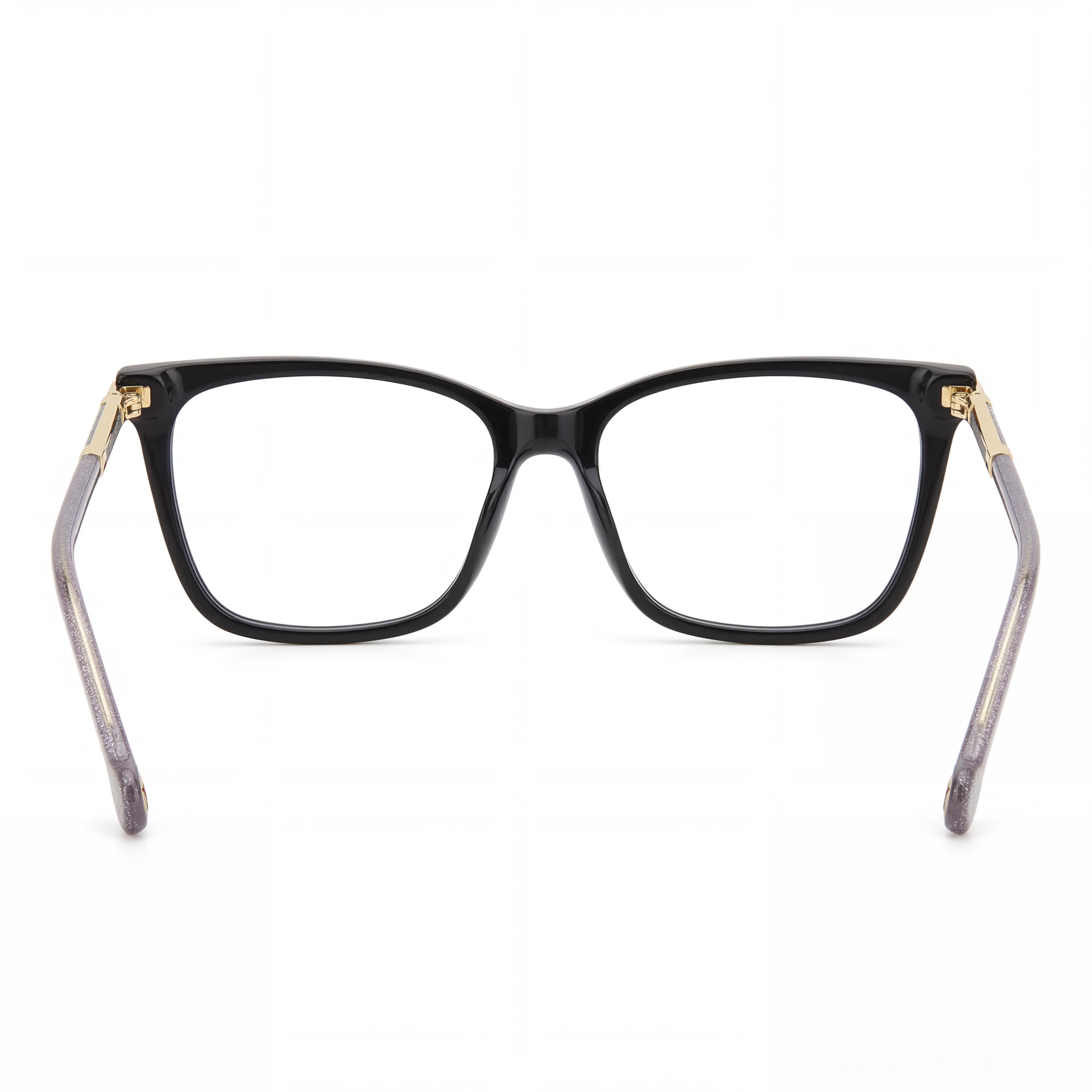 Carolina Herrera Classic Women's Plastic Frame Sunglasses, Non-Polarized Black Glitter Black Lenses, 53mm, Photo 3