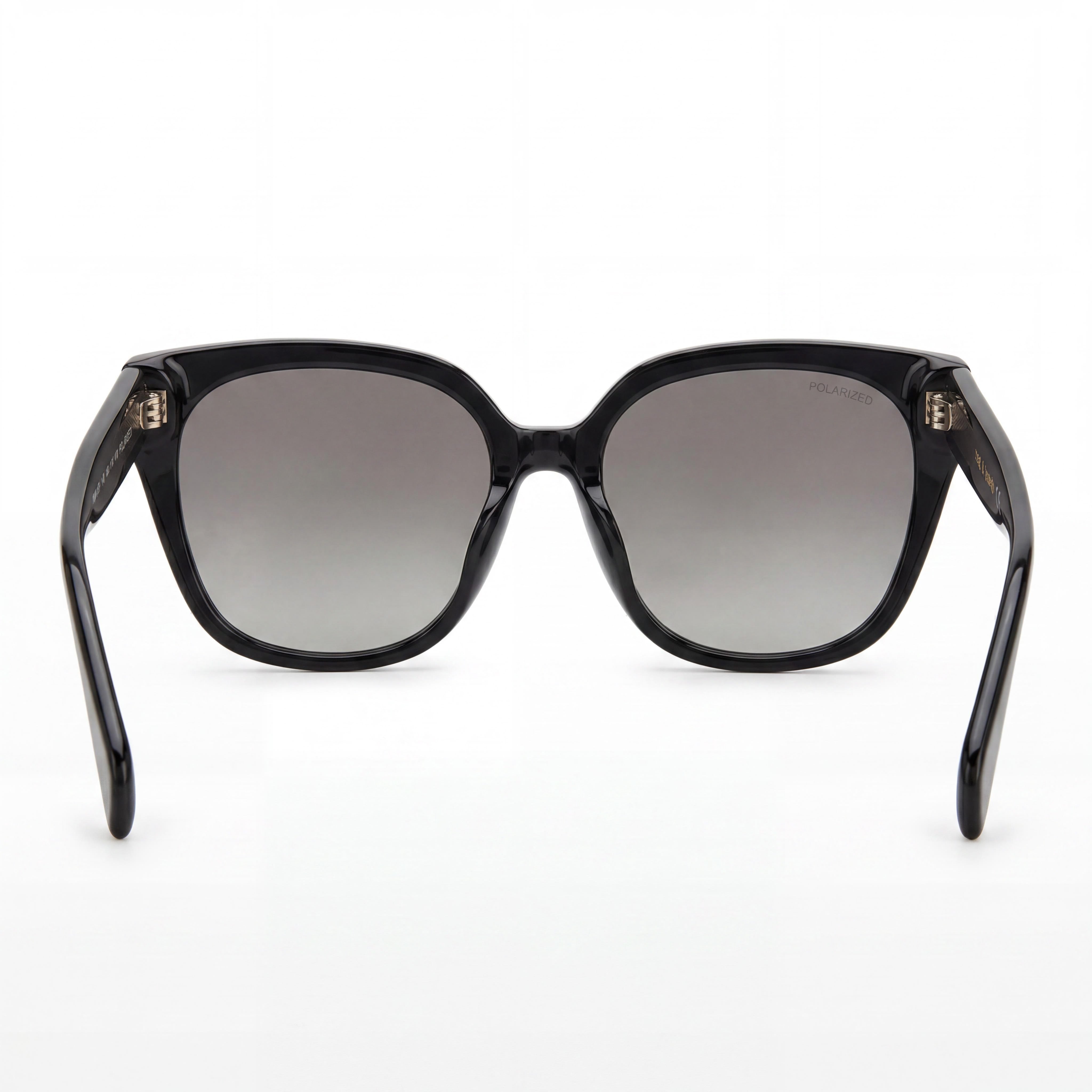 Gafas de sol clásicas Rag & Bone para mujer, de plástico negro, polarizadas, con protección UV y tonos grises, 56 mm, Photo 2