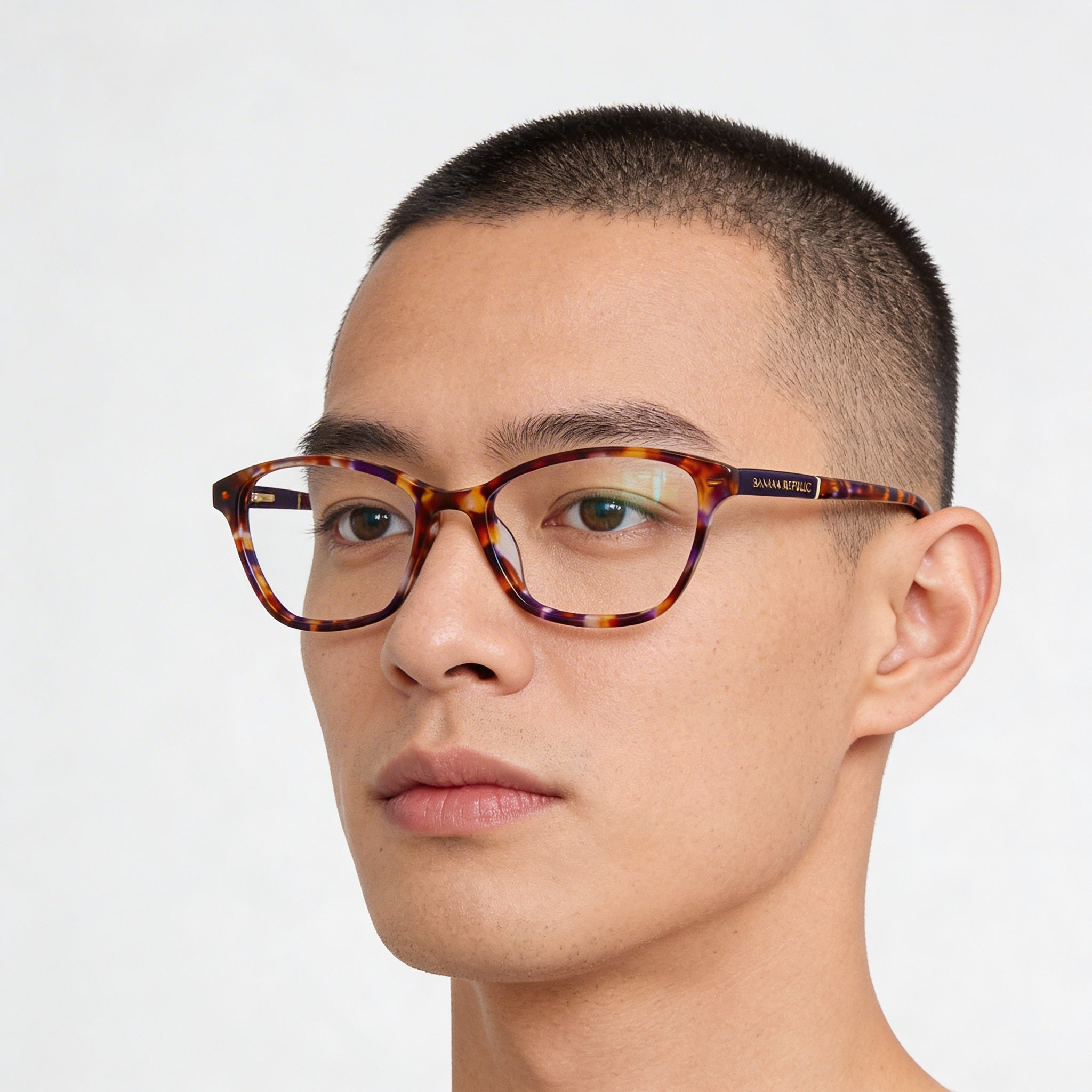 BANANA REPUBLIC Gafas ópticas multicolor para hombre Bree, listas para graduar, con lentes de muestra transparentes, 53 mm, Photo 5