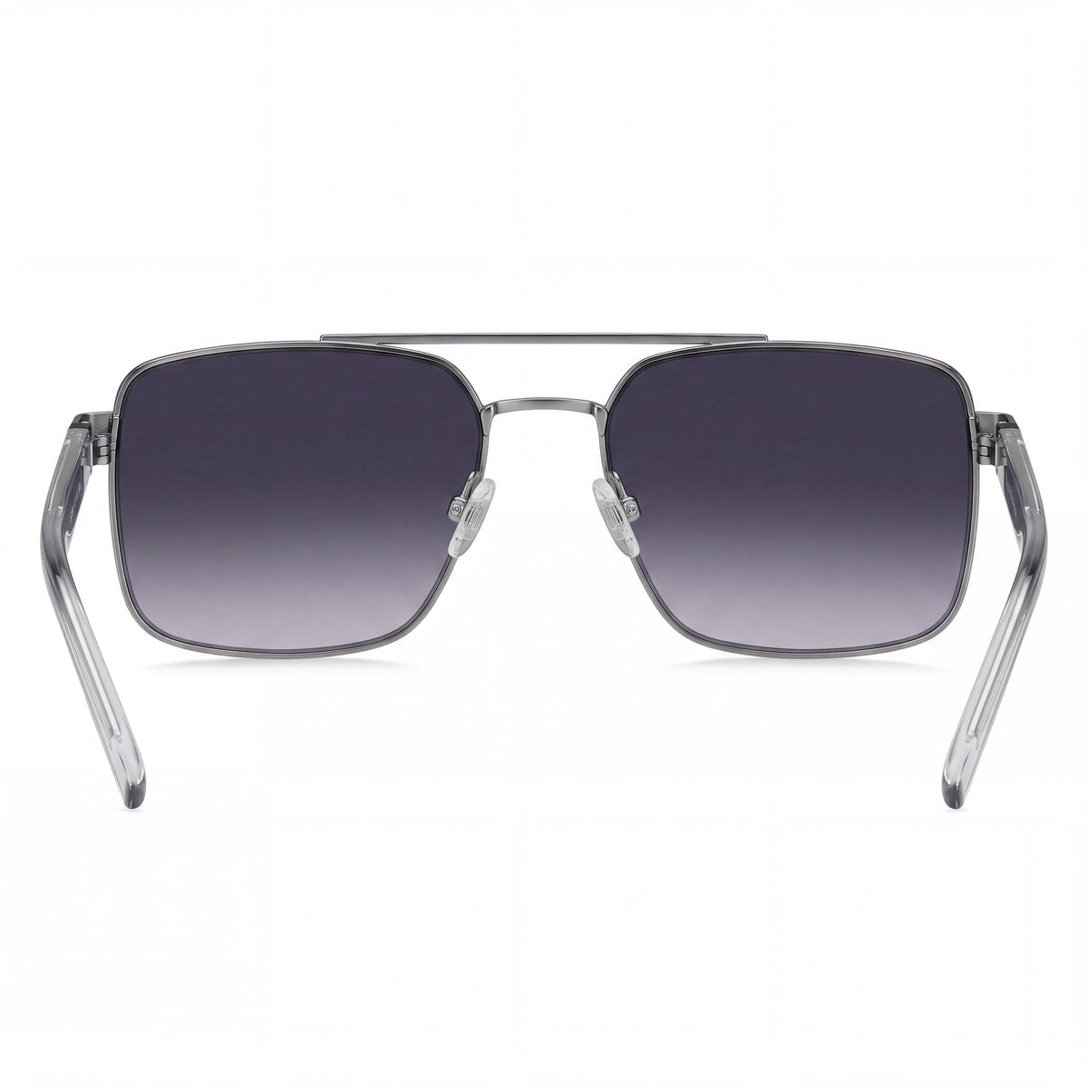 HUGO Women's Hg 1313/S Rectangular Matte Ruthenium Dark Grey Shaded Cellulose Frame Sunglasses 56mm, Photo 3