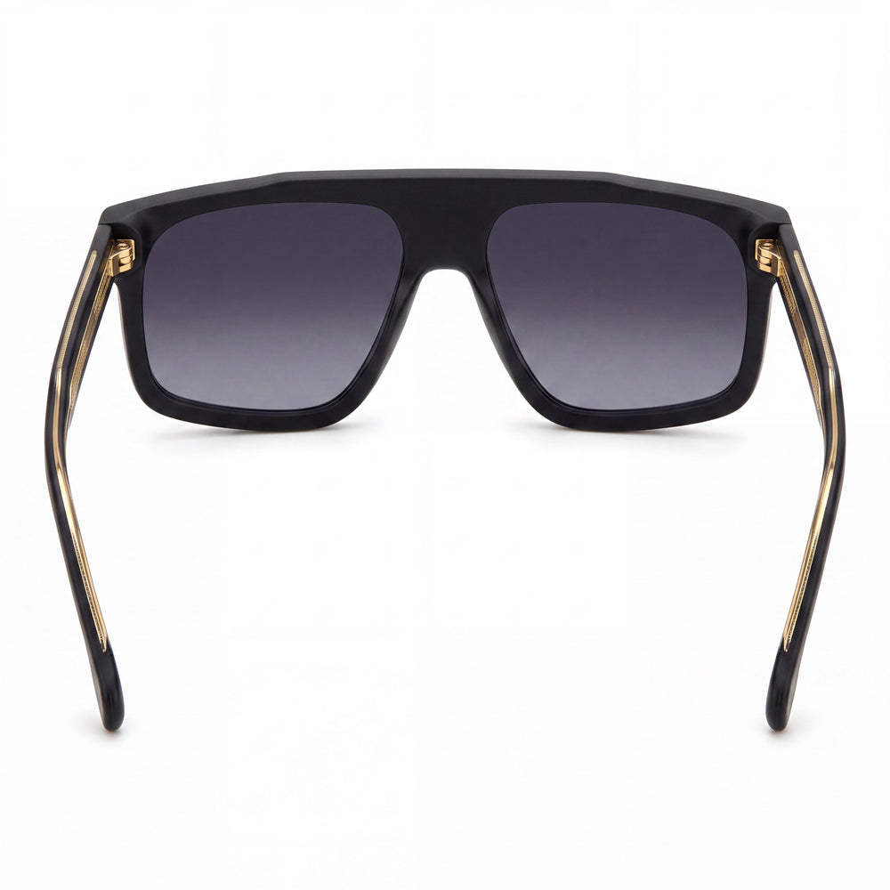 Carrera Classic 1061/S Unisex Acetate Matte Black Grey Shaded UV Protection 59mm Sunglasses