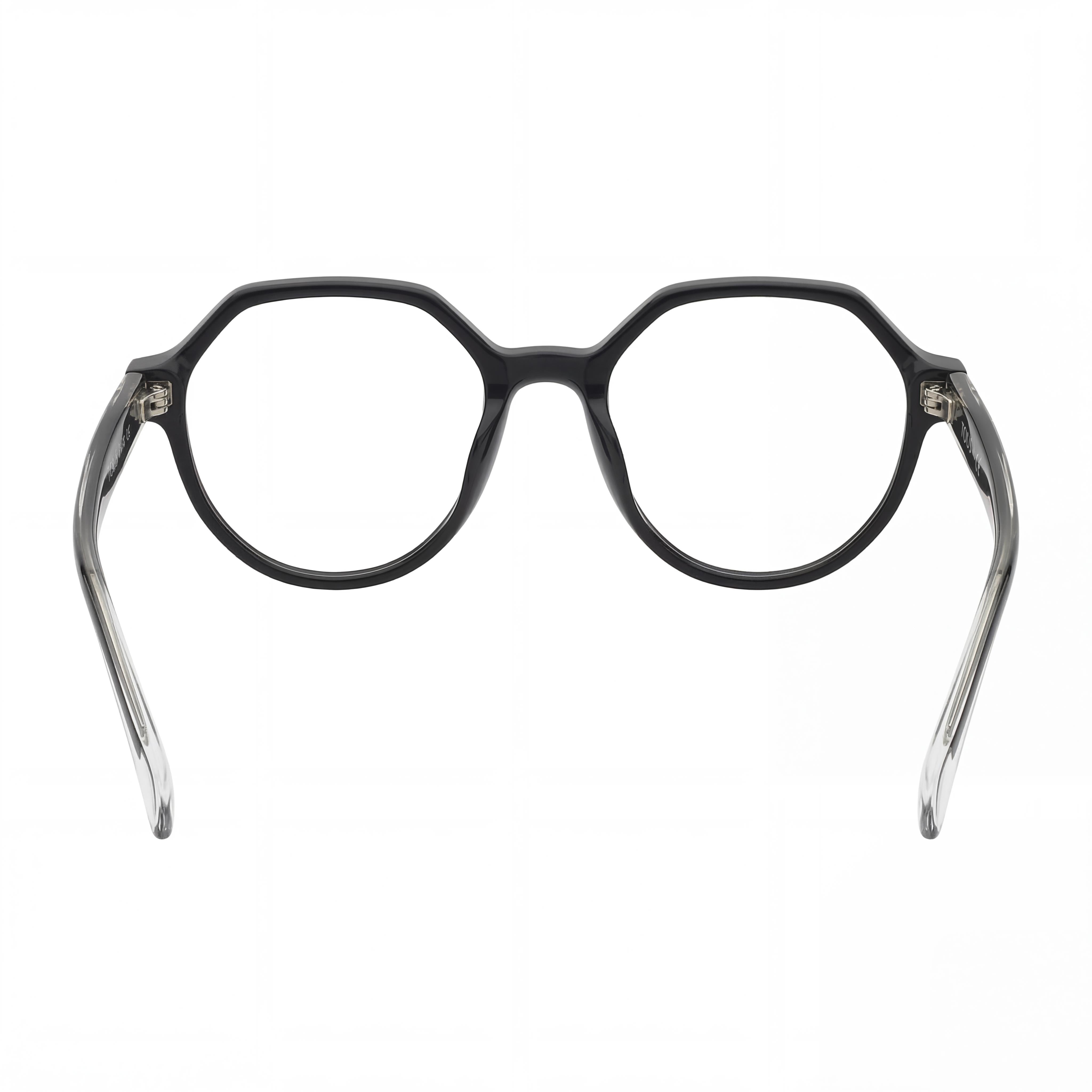 Gafas de vista TOUS Geometric para mujer, de acetato de celulosa negro brillante y lentes de policarbonato transparente, 49-17-135, Photo 4