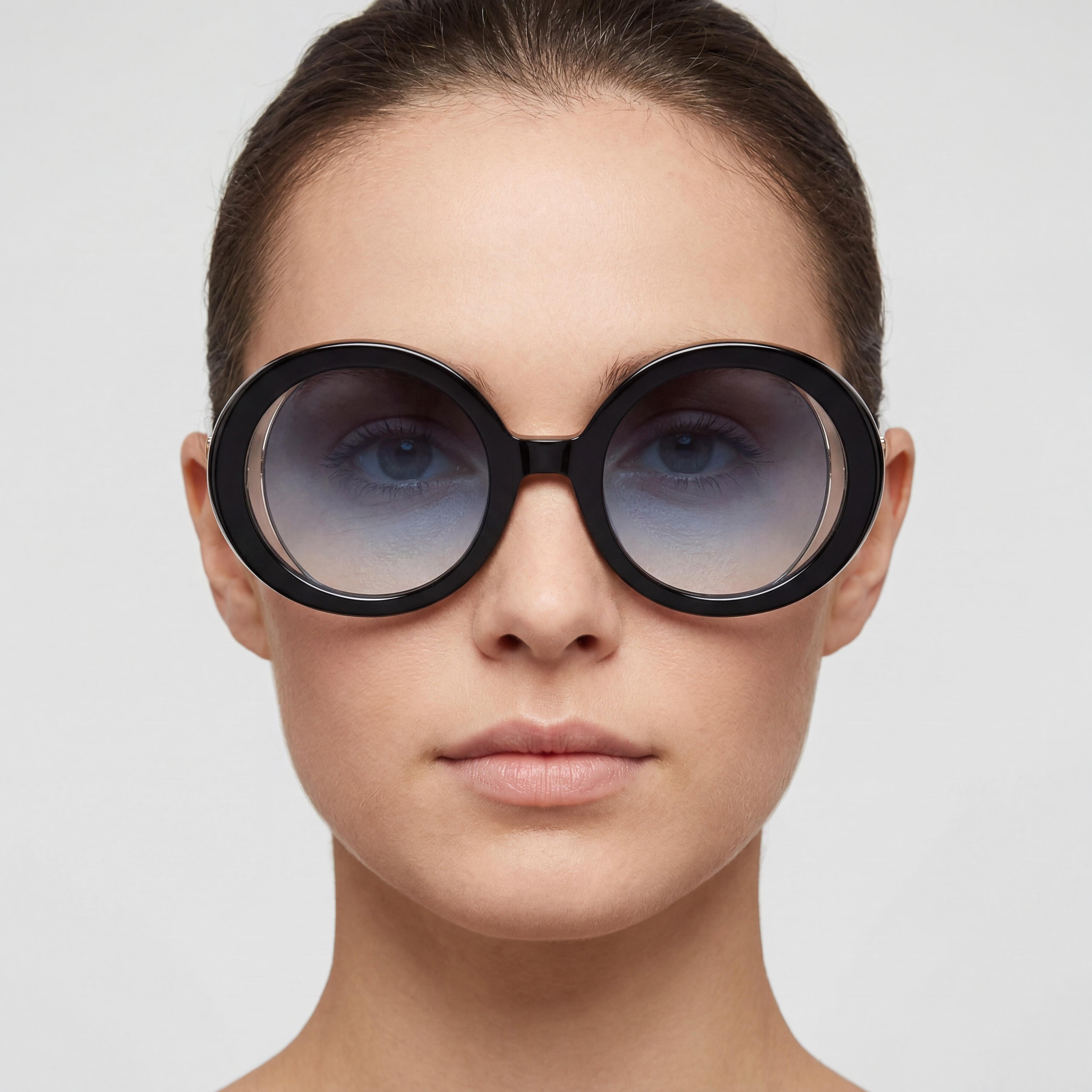 Just Cavalli Casual Women's Shiny Black Smoke Gradient UV Protection Sunglasses 51mm, Photo 4