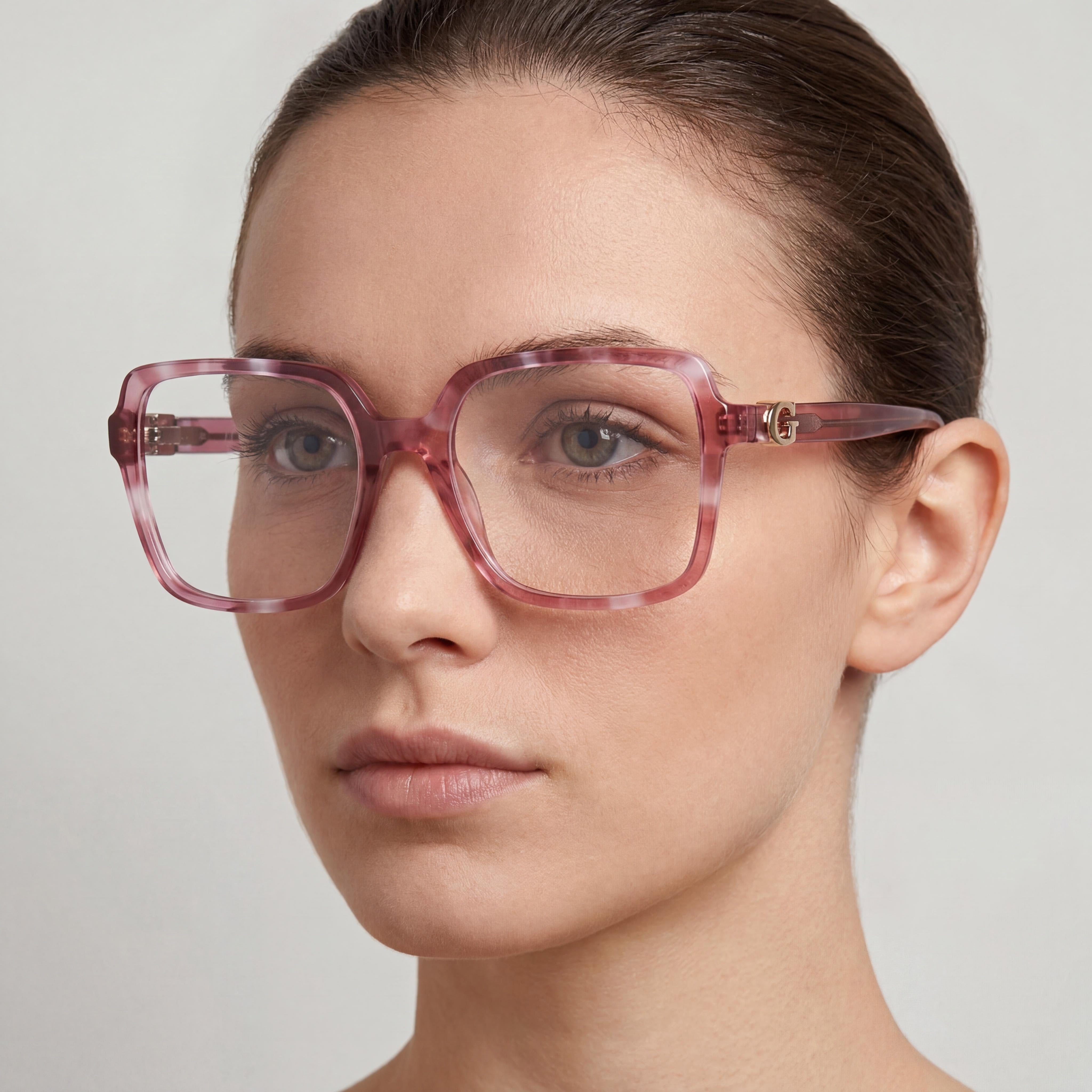GUESS MODERNO Bright Lilac Optical Eyeglasses for Women with Plastic Lens Material, Size 56-18-140, Photo 4
