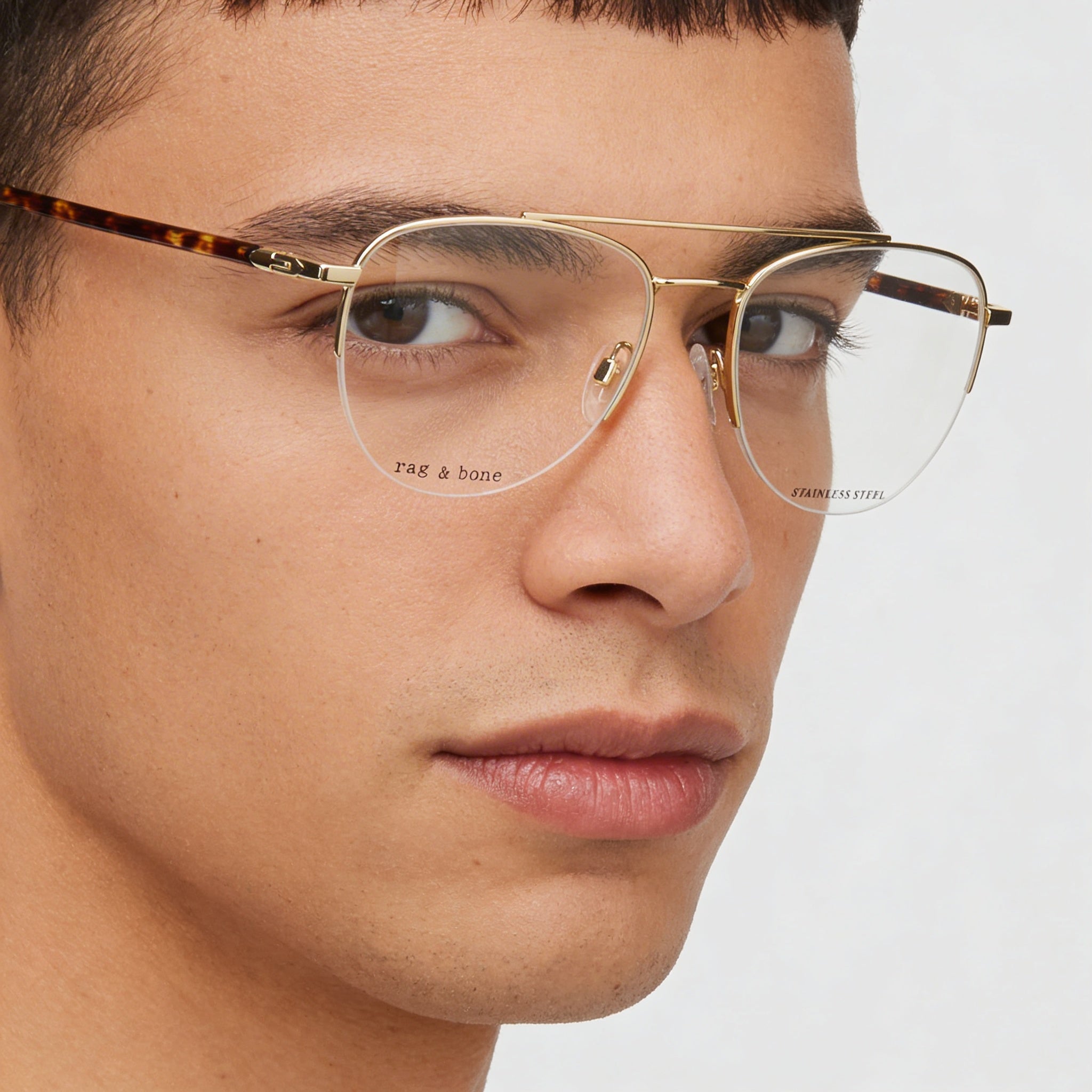 Rag & Bone Casual Rnb7054/g Men's Red Gold Sunglasses with Polycarbonate Lenses, 54mm, Photo 4