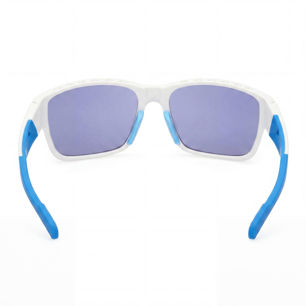 Adidas Modern Men's White Blue Mirror Non-Polarized Polycarbonate Sunglasses