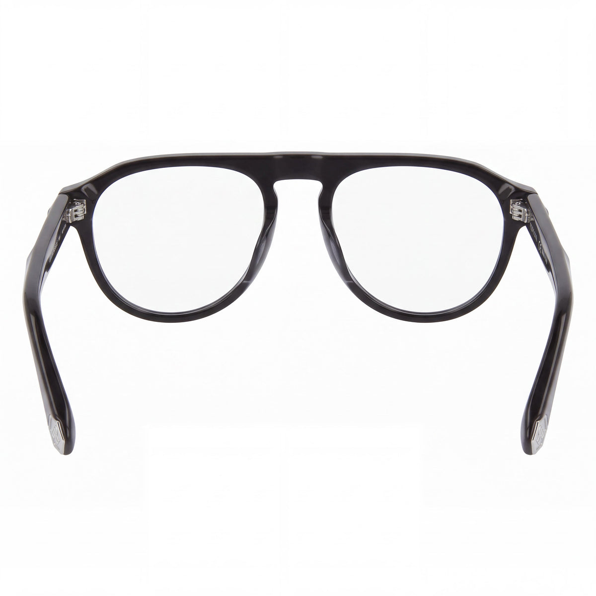 Philipp Plein Vpp016m Unisex Lightweight Shiny Black Plastic Frame Eyeglasses with Multicoloured Polycarbonate Lenses 55mm, Photo 3