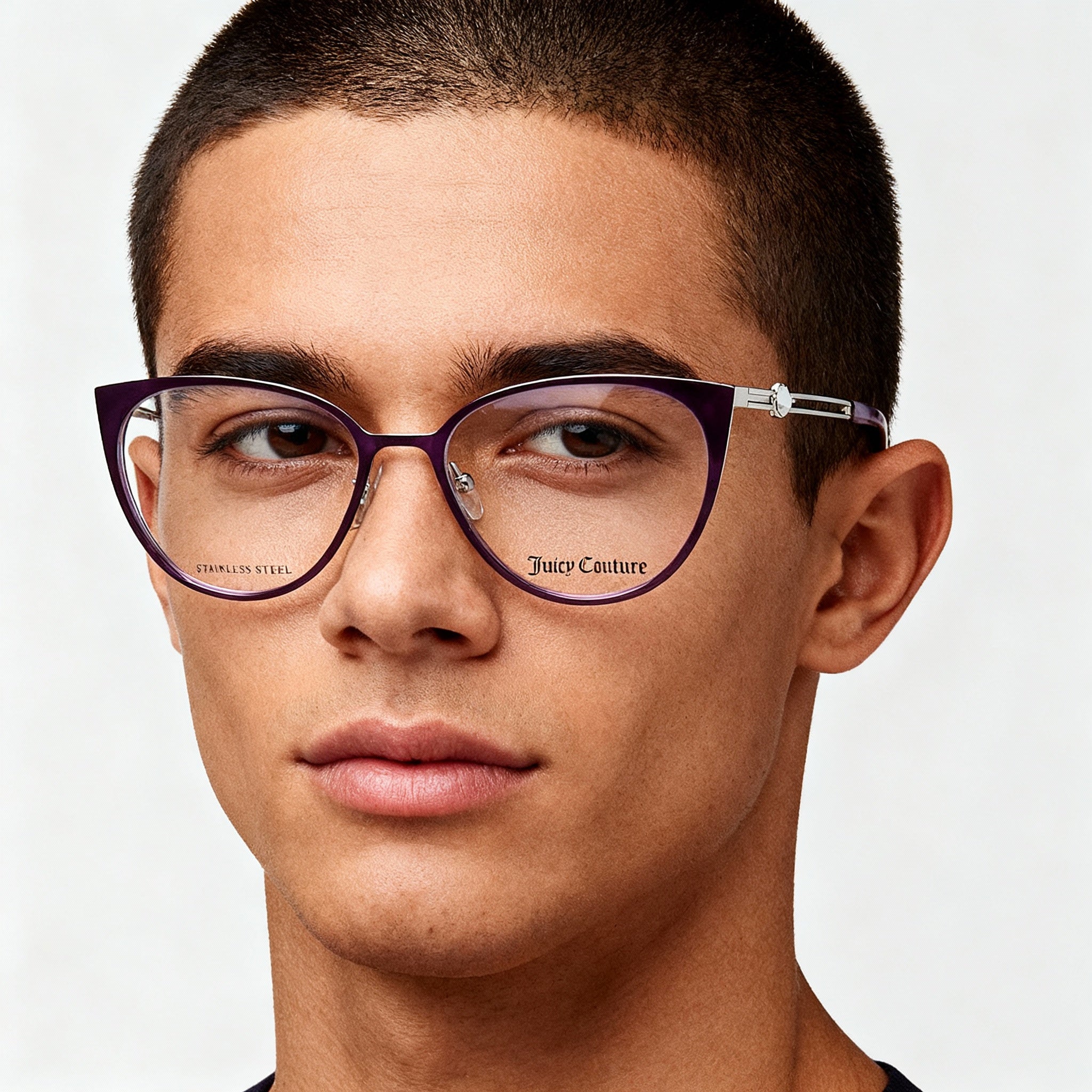Juicy Couture Ju 221 Modern Unisex Eyeglasses, Matte Violet Alloy Steel Frame, Non-polarised Polycarbonate Lenses 51mm, Photo 4