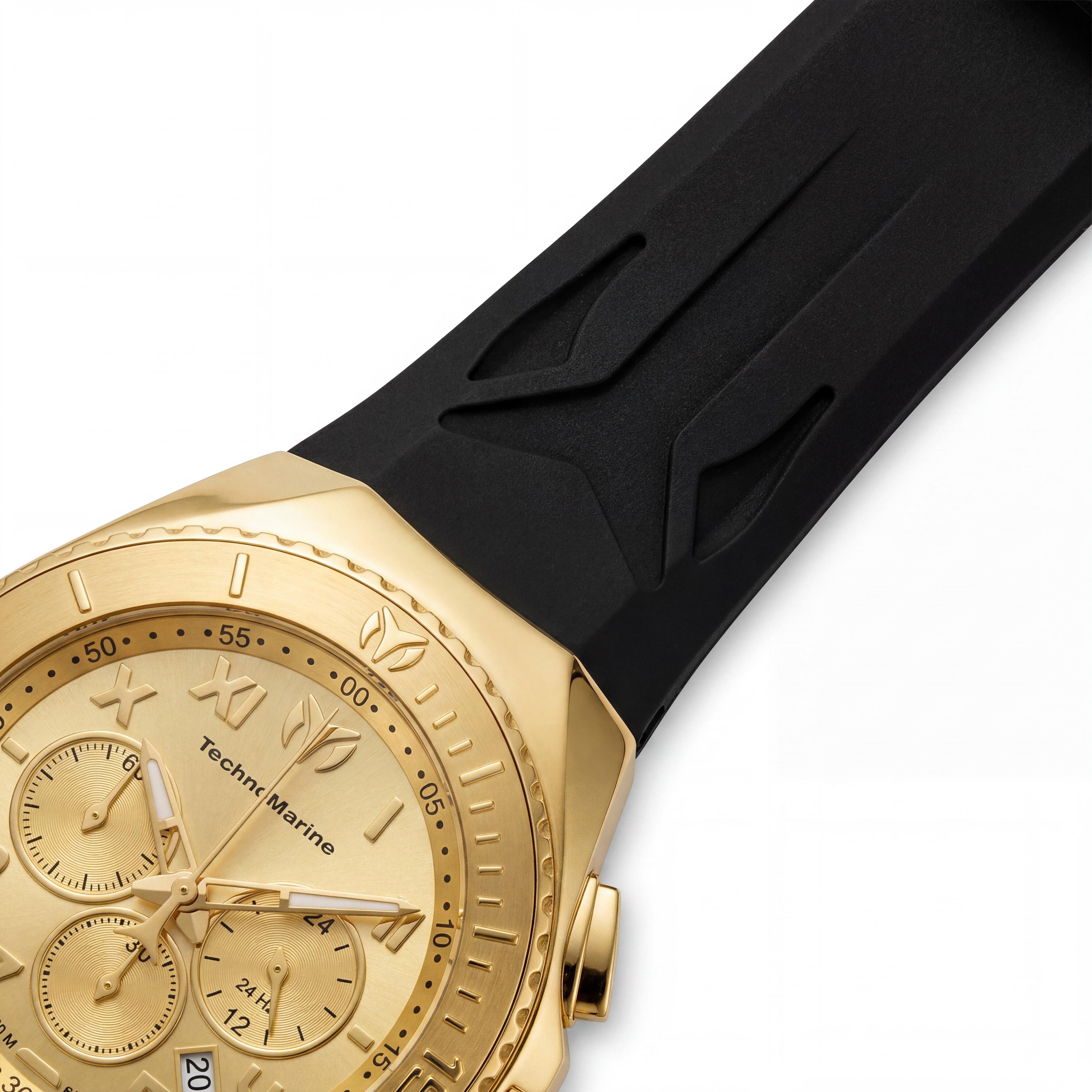 TechnoMarine Manta TM-225005 Men's Quartz Wrist Watch featuring a Gold Dial & 48mm Stainless Steel Case, Photo 3