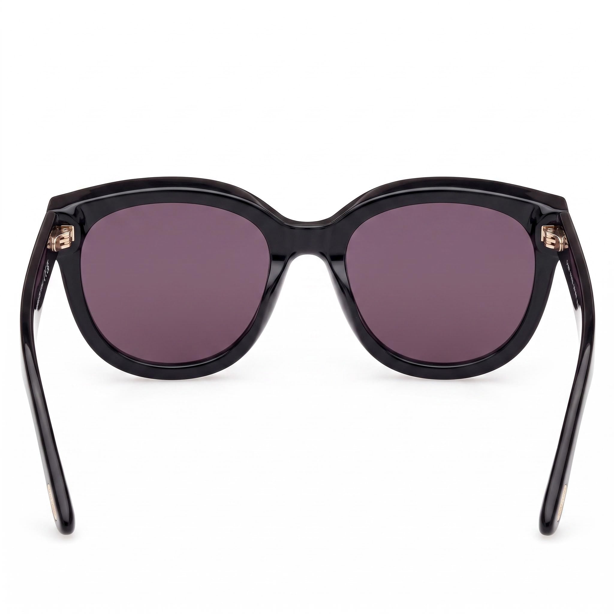 Tom Ford Tamara FT1114 Women's Shiny Black Plastic Frame Smoke Lenses 100% UV Protection 54mm, Photo 3