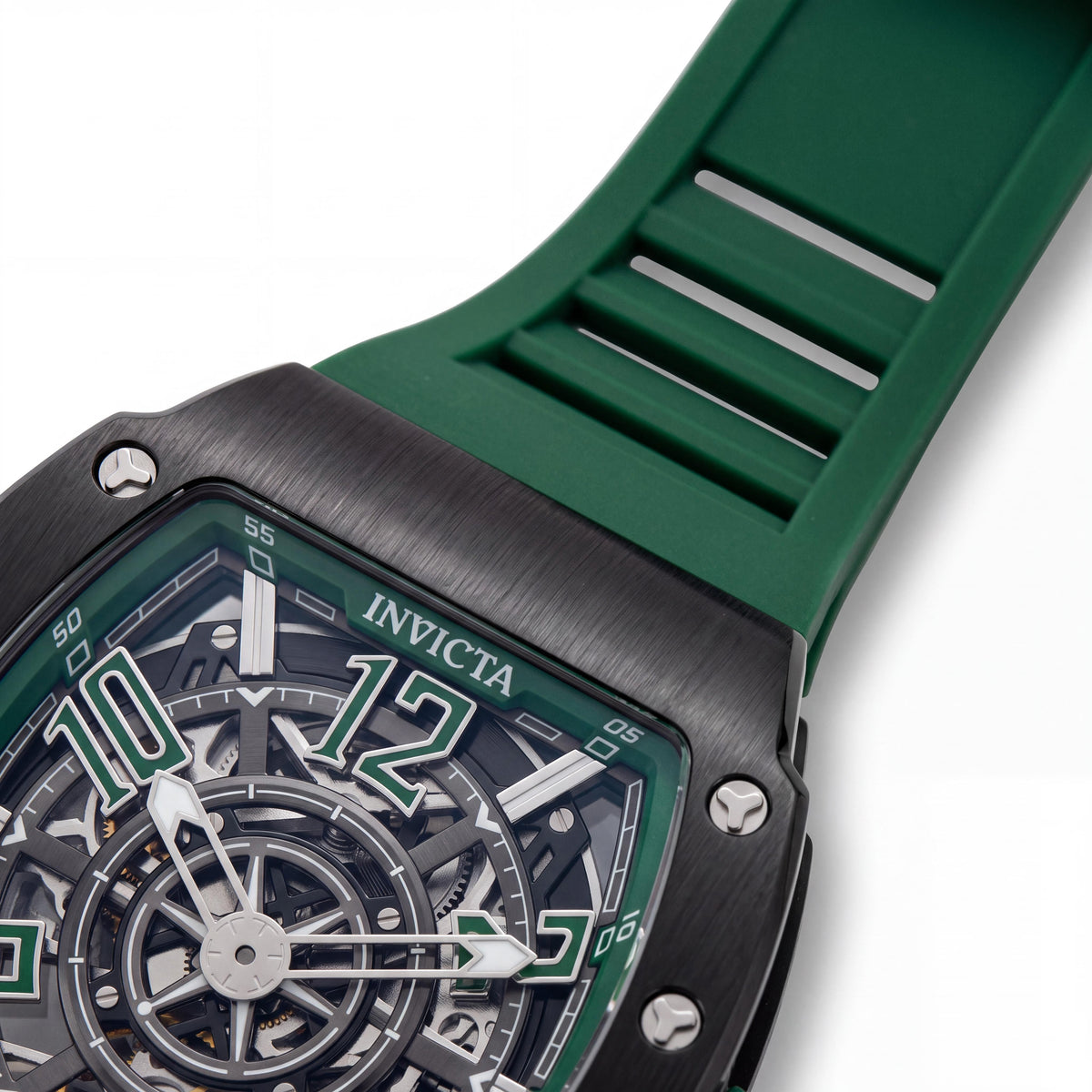 Reloj automático Invicta S1 Rally 69515 para hombre, caja de fibra de carbono de 43 mm, esfera negra, correa de silicona, Photo 3