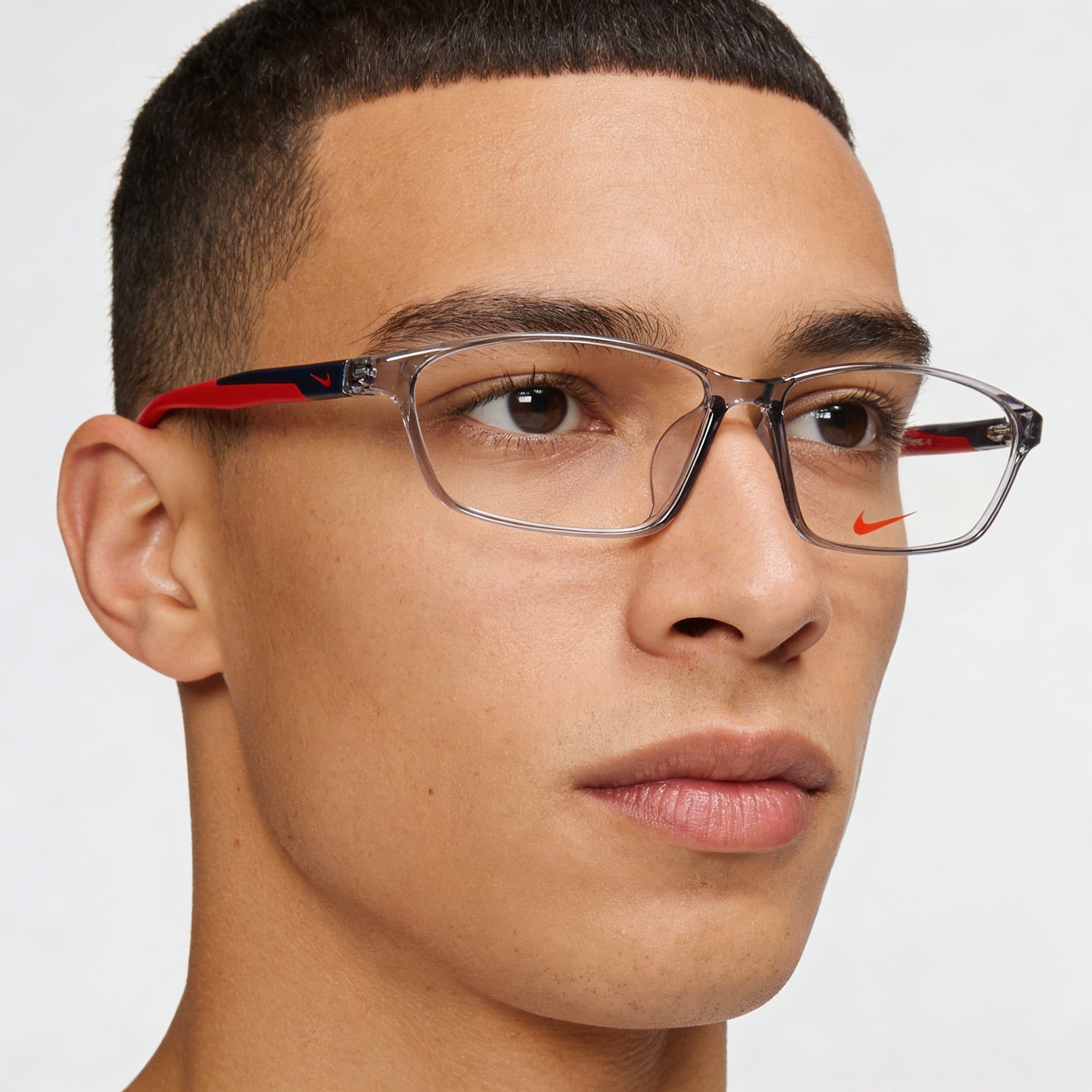 Nike 7130af Men's Eyewear featuring Light Grey Plastic Frame and 57mm Non- Polycarbonate Lenses, Photo 5