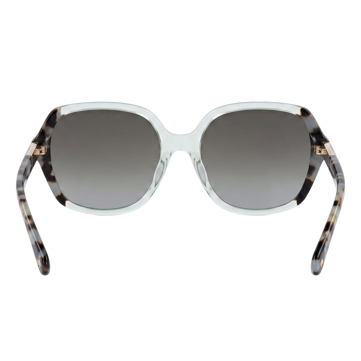 kate spade new york Gafas de sol cuadradas de acetato gris azulado contemporáneas para mujer, lentes con degradado sombreado gris oscuro, protección UV, 57 mm, Photo 3