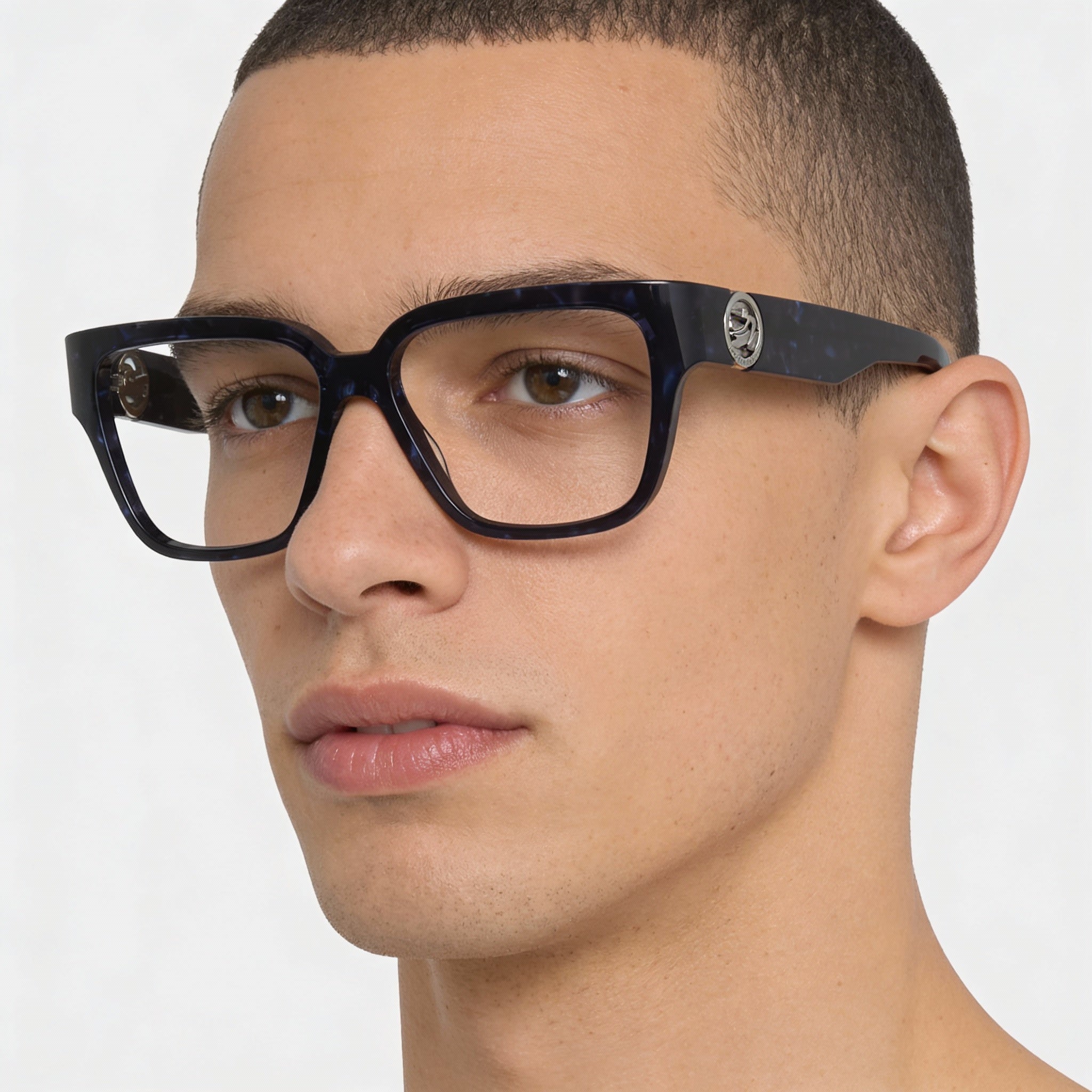 Gafas de sol Longchamp Modern LO2731 para hombre, cuadradas, de plástico, color azul Habana, de policarbonato, 52 mm, Photo 4