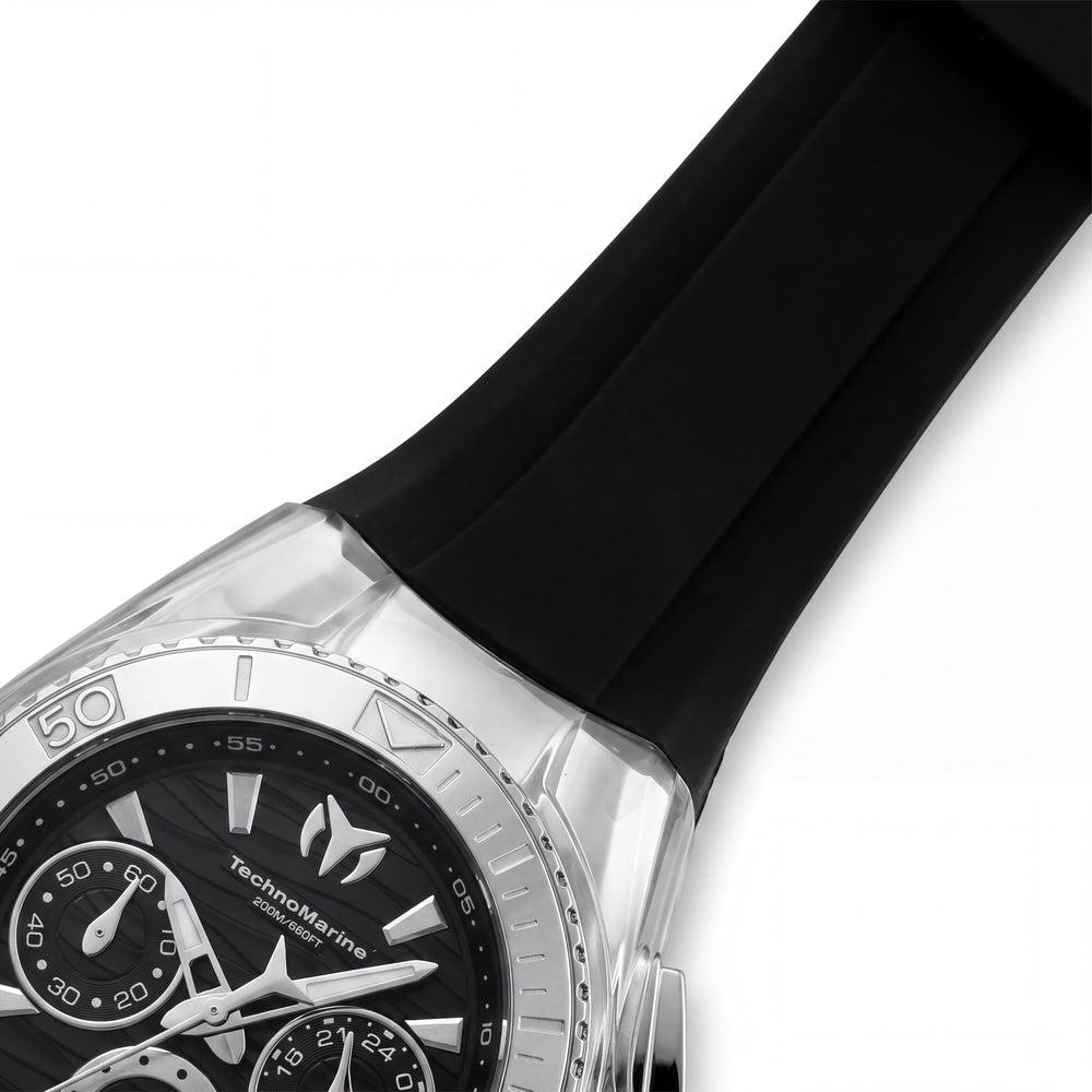 TechnoMarine TM-120034 Cruise Women's Quartz Chronograph Watch Black & Grey Luminous 40.57mm