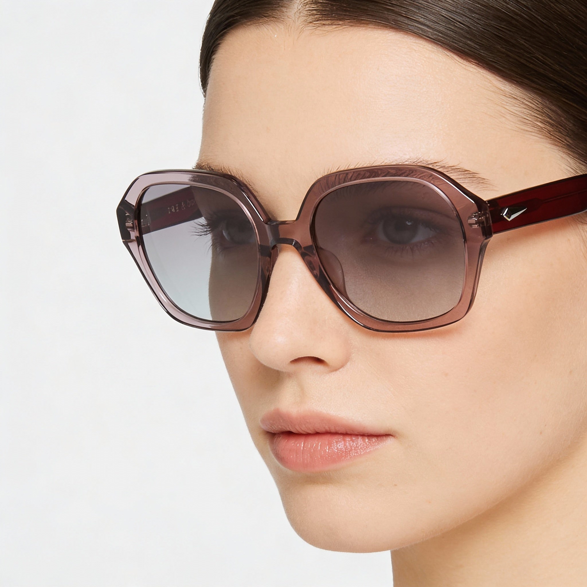rag & bone Modern Women's Octagonal Acetate Frame Grey UV Protection Sunglasses 53mm, Photo 3