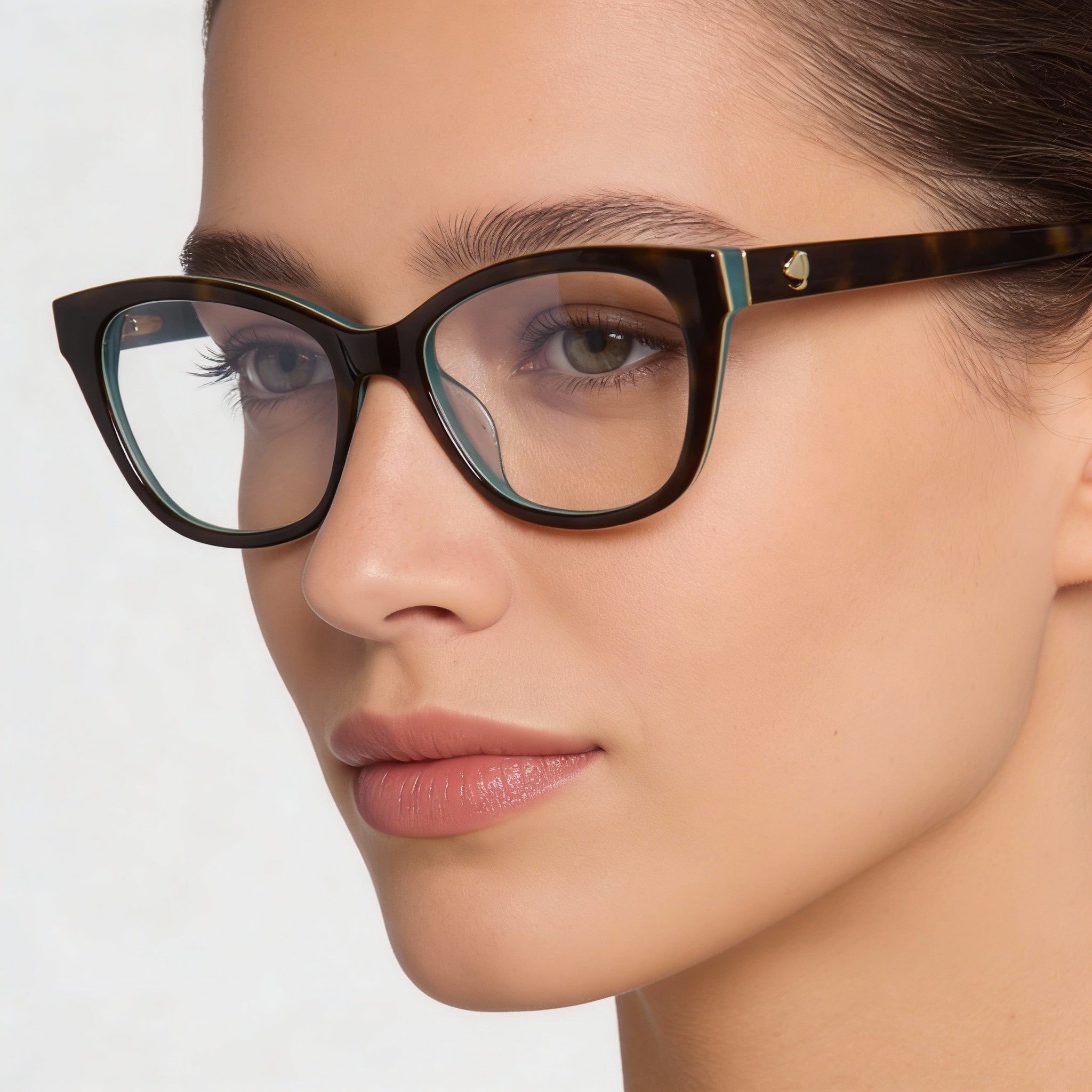 Gafas Carolan de Kate Spade New York para mujer, montura de plástico color Habana oscuro, sin lentes color Habana, talla 50-17, Photo 5